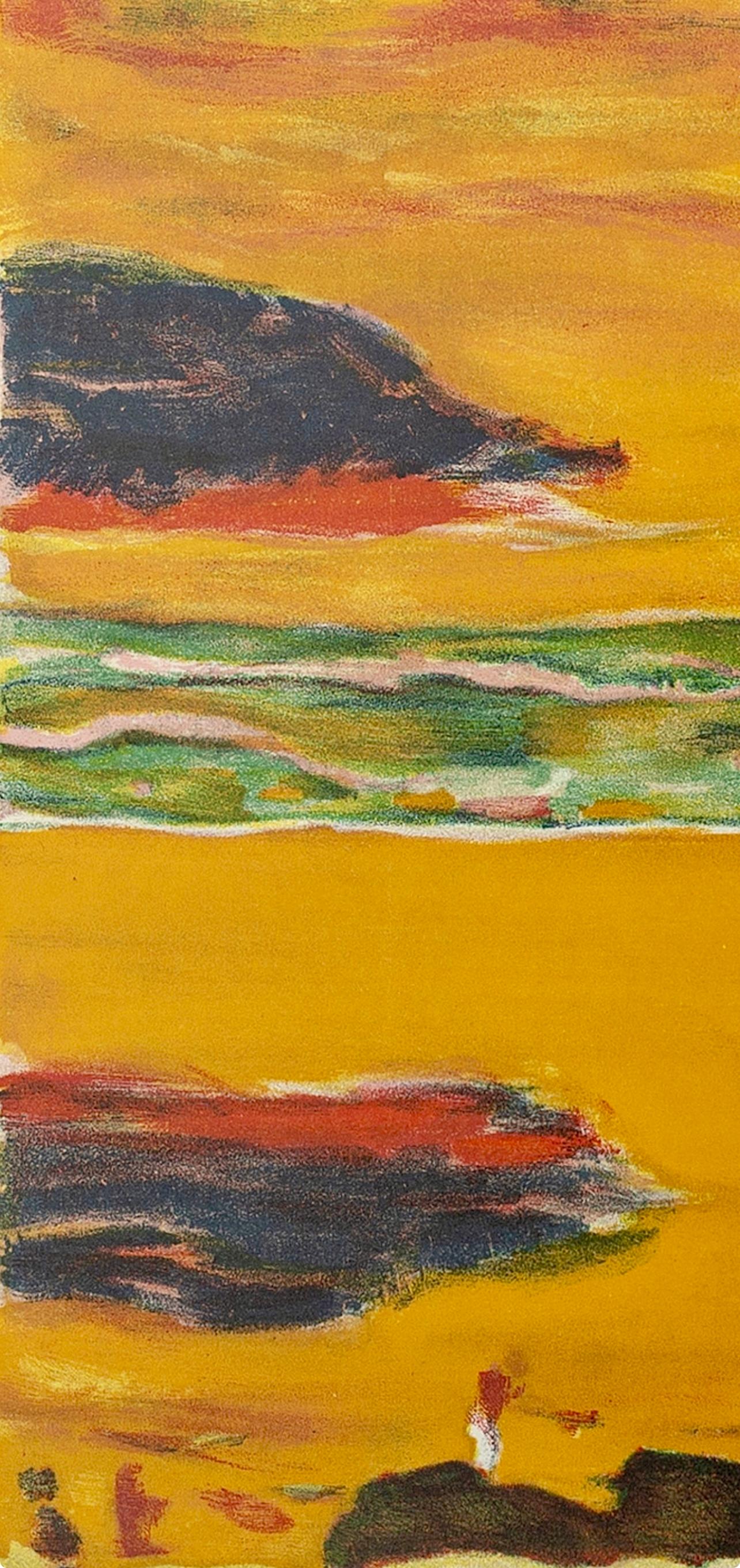 Bonnard, Coucher de soleil sur la Méditerranée, Verve : Revue Artistique (après) - Print de Pierre Bonnard