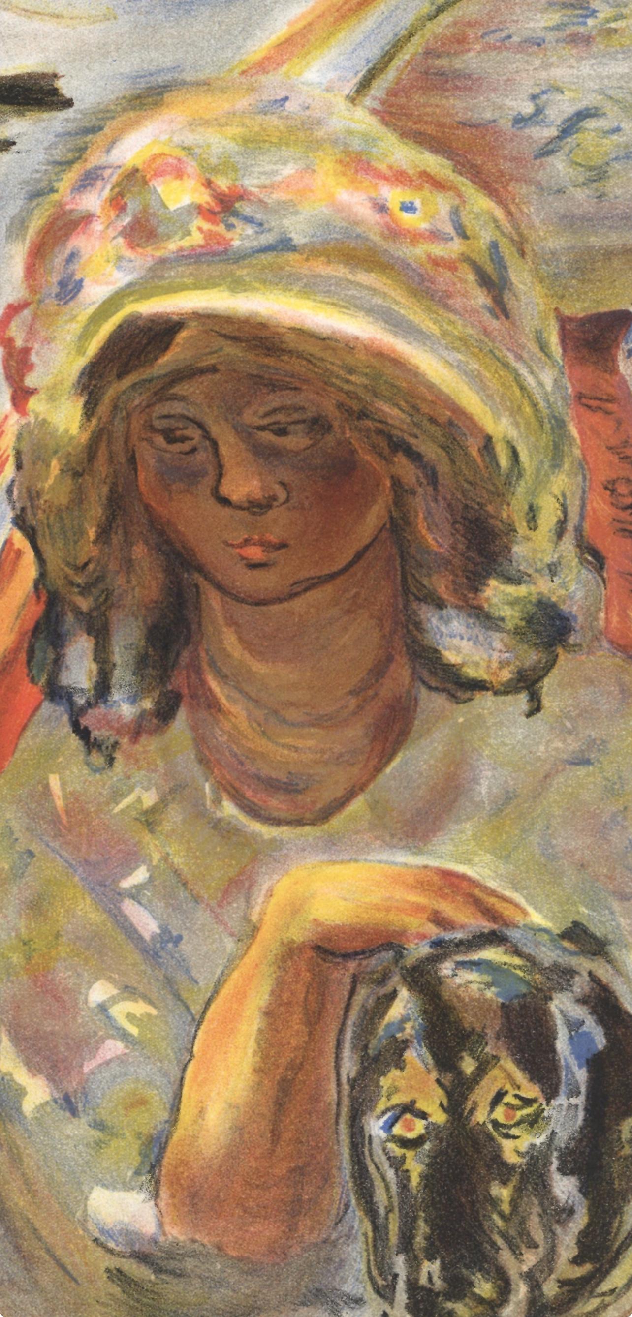 Bonnard, Jeune fille dans une barque, Verve: Revue Artistique (nach) – Print von Pierre Bonnard