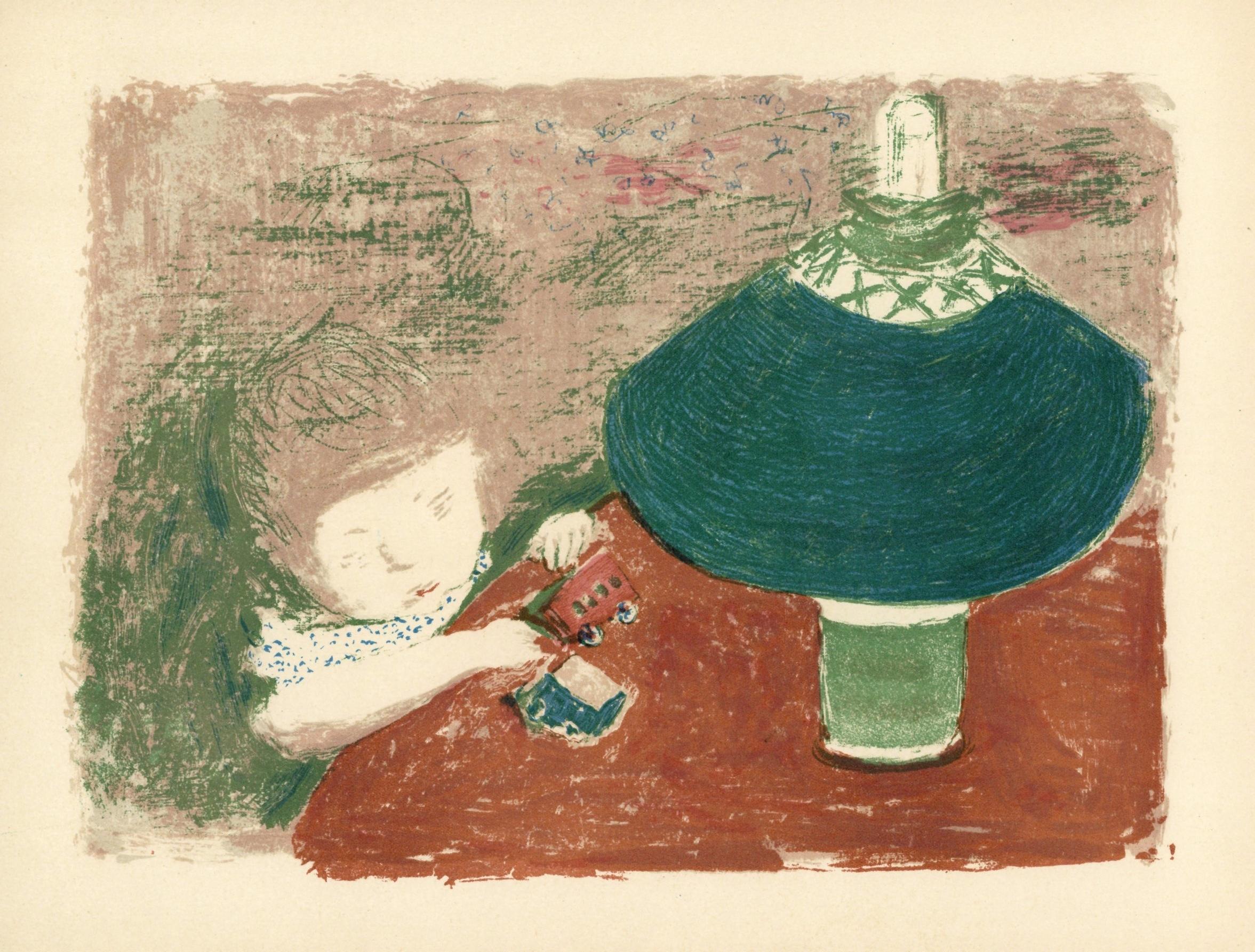 Medium: Lithograph on grand vélin Renage filigrané paper.
Year: 1952
Paper Size: 9.5 x 12.5 inches; image size: 7.87 x 10.63 inches
Inscription: Unsigned and unnumbered, as issued
Notes: From the album, Bonnard Lithographe, 1952. Published by