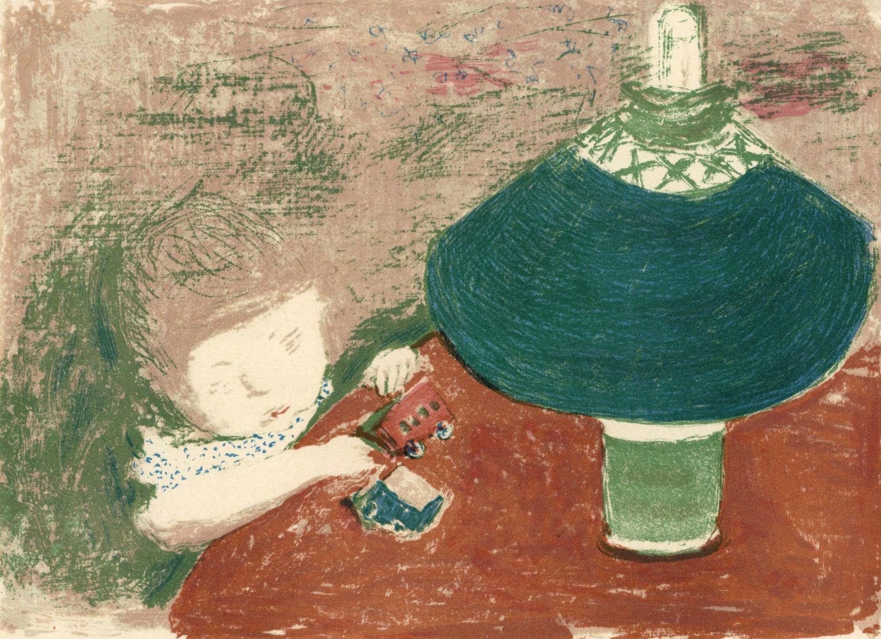 Pierre Bonnard Figurative Print - Bonnard, L´Enfant a la lampe, Bonnard Lithographe (after)