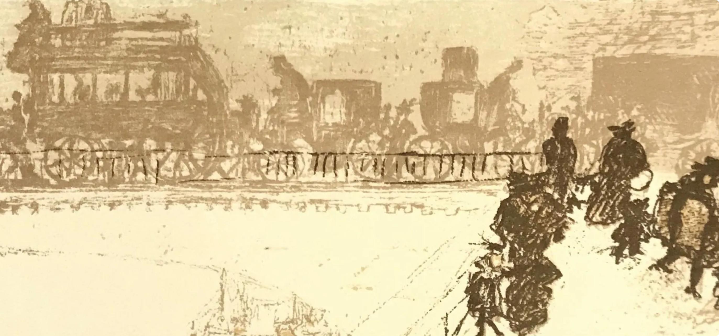 Bonnard, Le Pont des Arts, Bonnard Lithographe (after) - Print by Pierre Bonnard