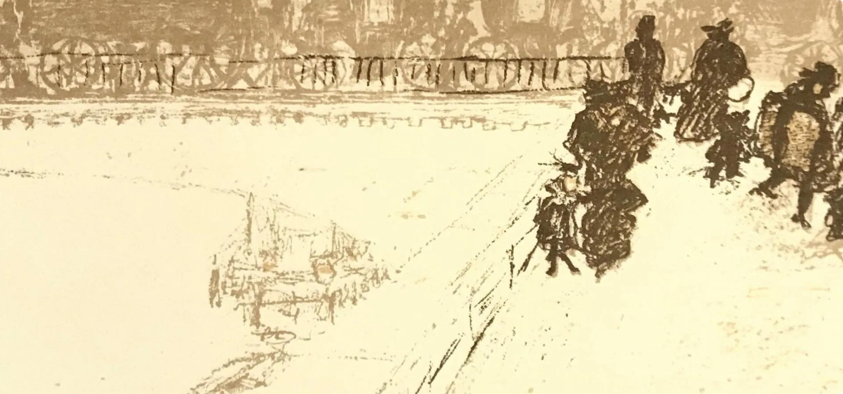 Bonnard, Le Pont des Arts, Bonnard Lithographe (after) - Post-Impressionist Print by Pierre Bonnard