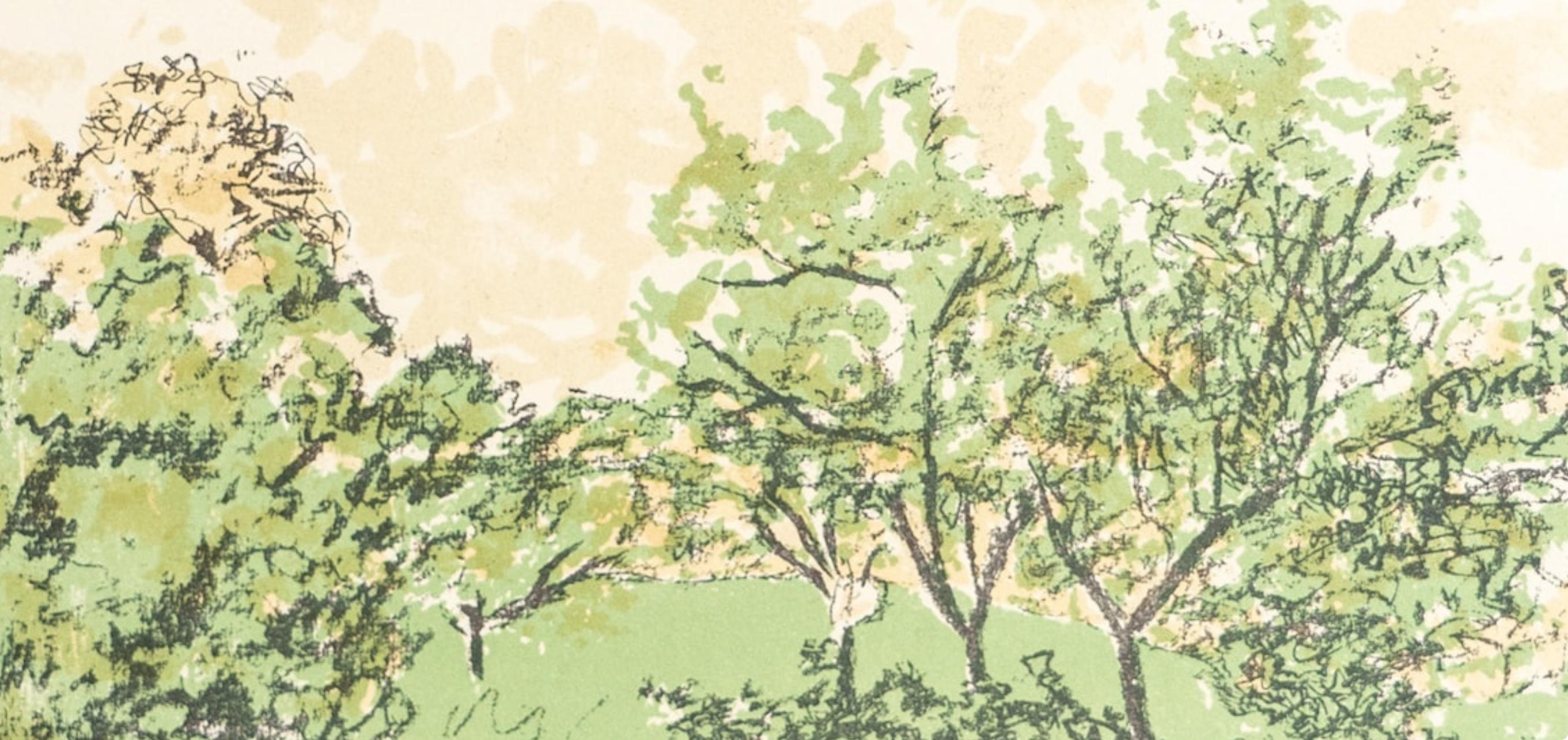 Bonnard, Le Verger, Bonnard Lithographe (after) - Beige Landscape Print by Pierre Bonnard