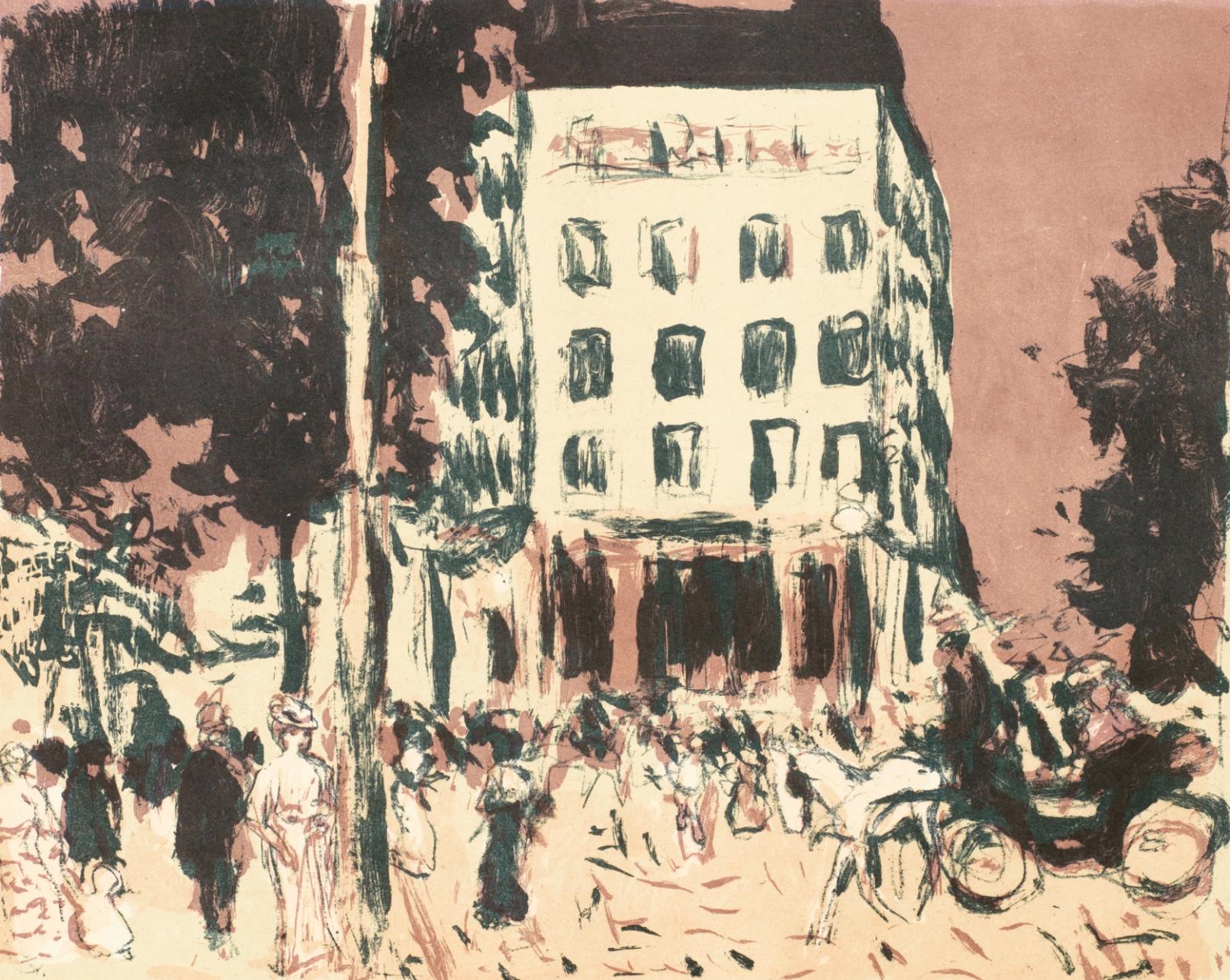 Pierre Bonnard Landscape Print - Bonnard, Les Boulevards, Bonnard Lithographe (after)