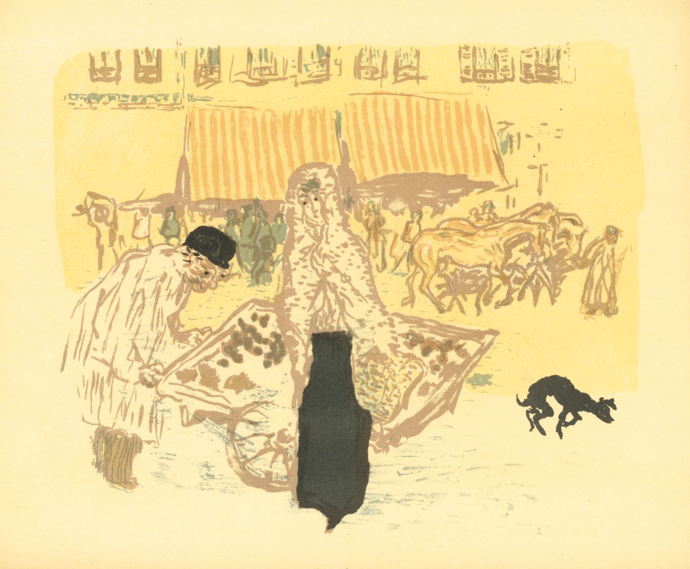 Medium: Lithograph on grand vélin Renage filigrané paper.
Year: 1952
Paper Size: 9.5 x 12.5 inches; image size: 8.27 x 9.45 inches
Inscription: Unsigned and unnumbered, as issued
Notes: From the album, Bonnard Lithographe, 1952. Published by