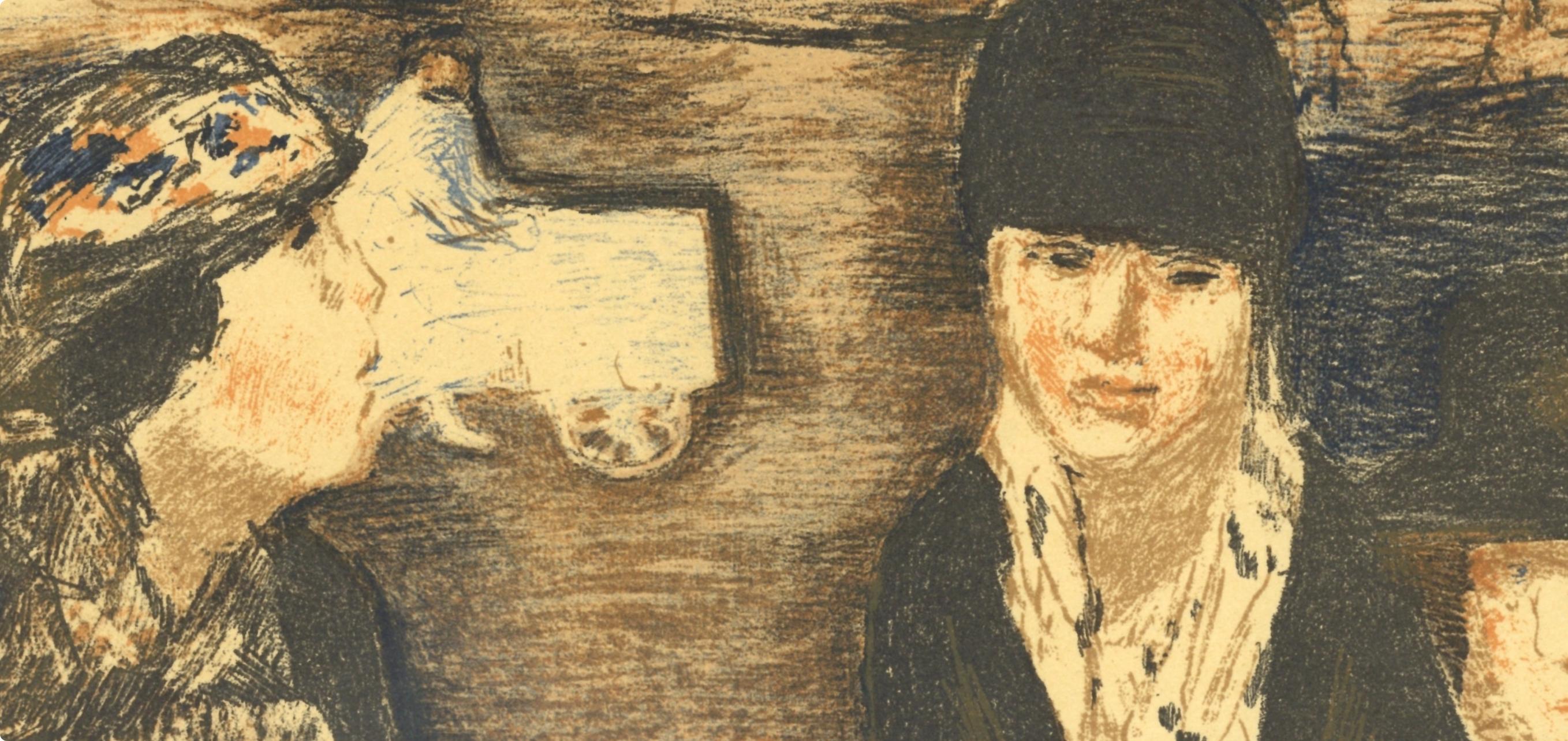 Bonnard, Place Clichy, lithographie de Bonnard (après) - Marron Figurative Print par Pierre Bonnard