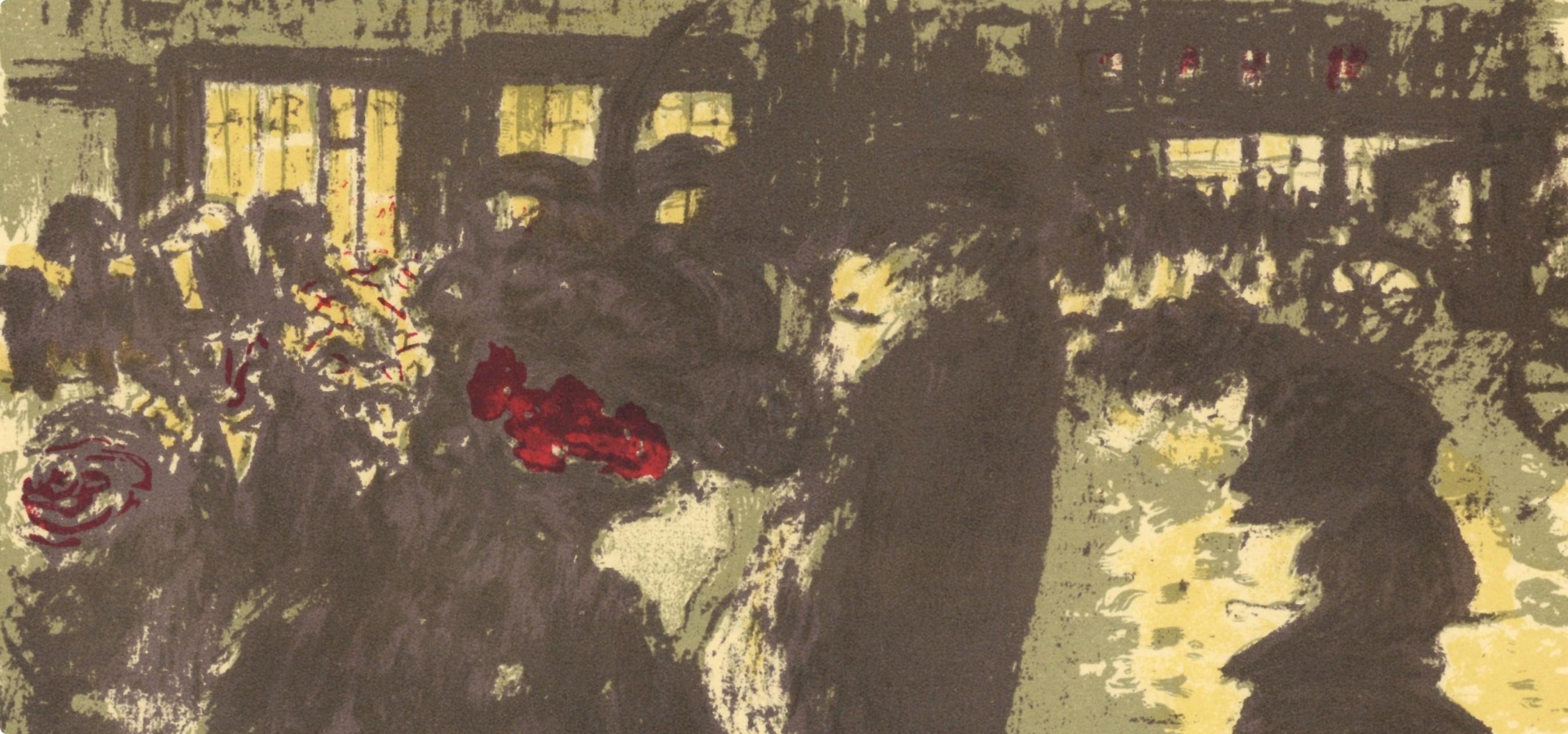 Bonnard, Place le soir, lithographie de Bonnard (après) - Print de Pierre Bonnard