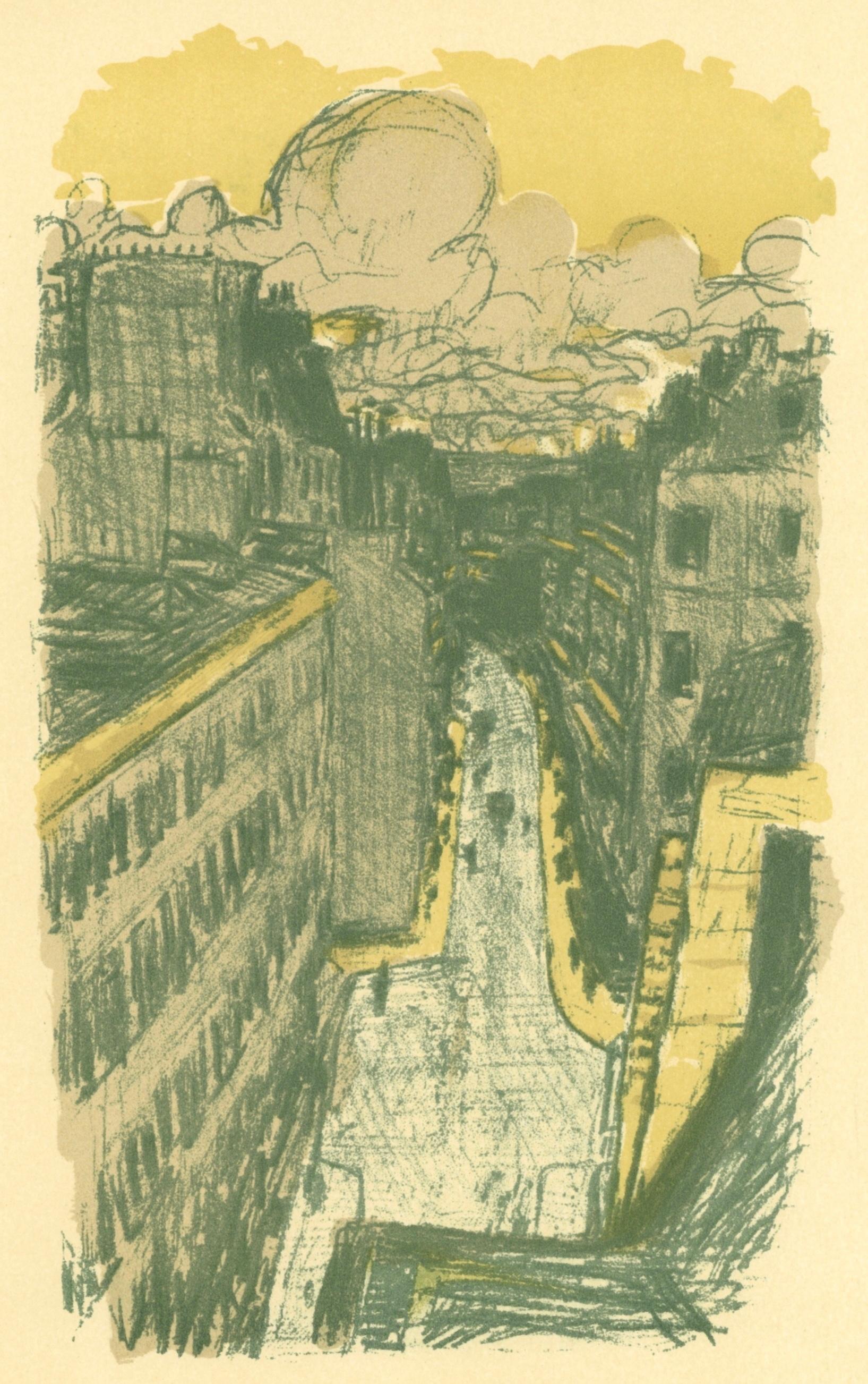 Pierre Bonnard Figurative Print - Bonnard, Rue vue d´en haut, Bonnard Lithographe (after)