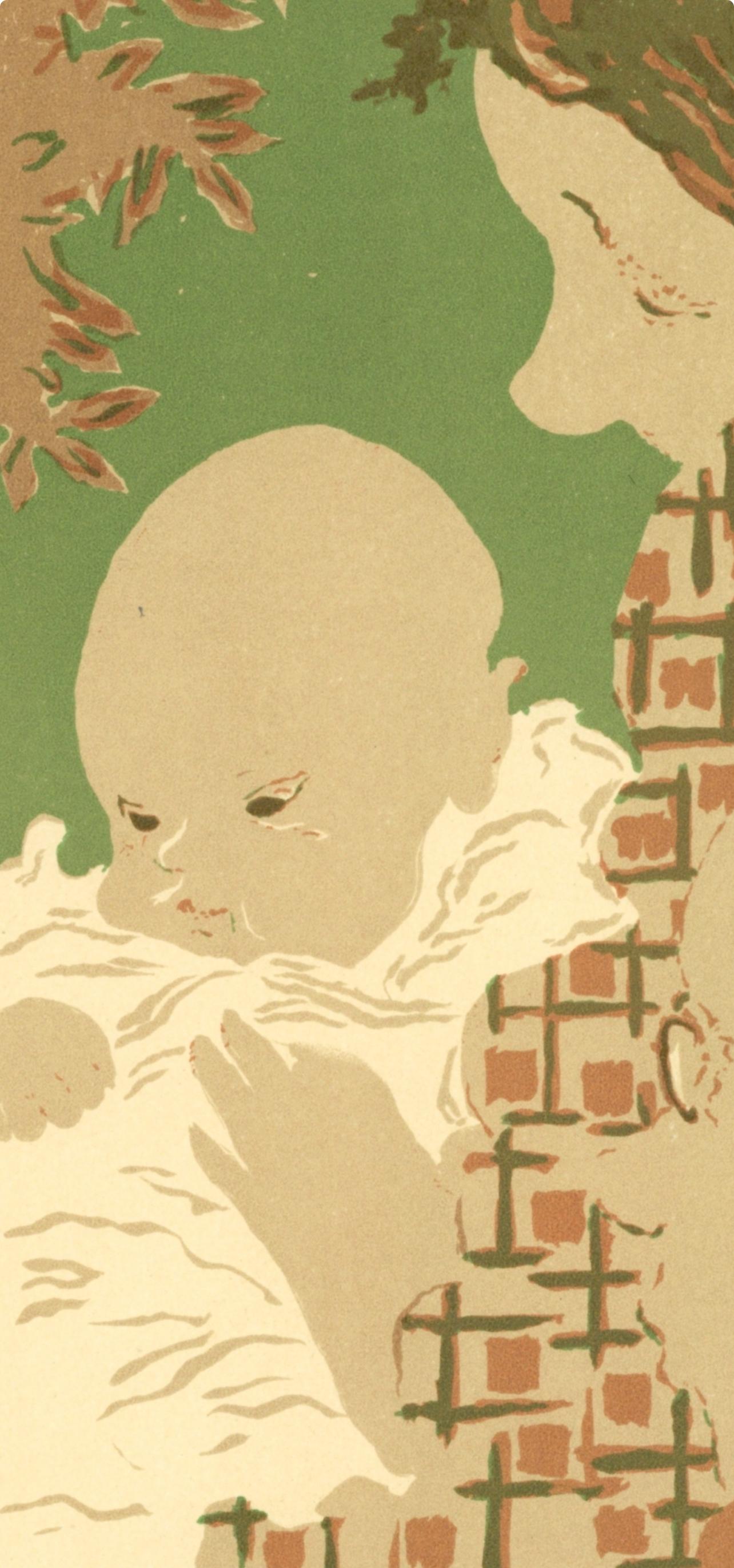 Bonnard, Escena de familia II, Litografía Bonnard (después) - Figurative Print Beige de Pierre Bonnard