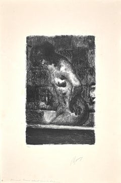 Femme Debout dans sa Baignoire - Lithograph by Pierre Bonnard - 1920s