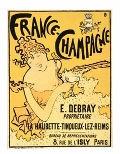 France-Champagne - Original Lithograph by Pierre Bonnard - Early 20th century