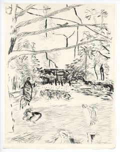 "Le Parc Monceau" original etching