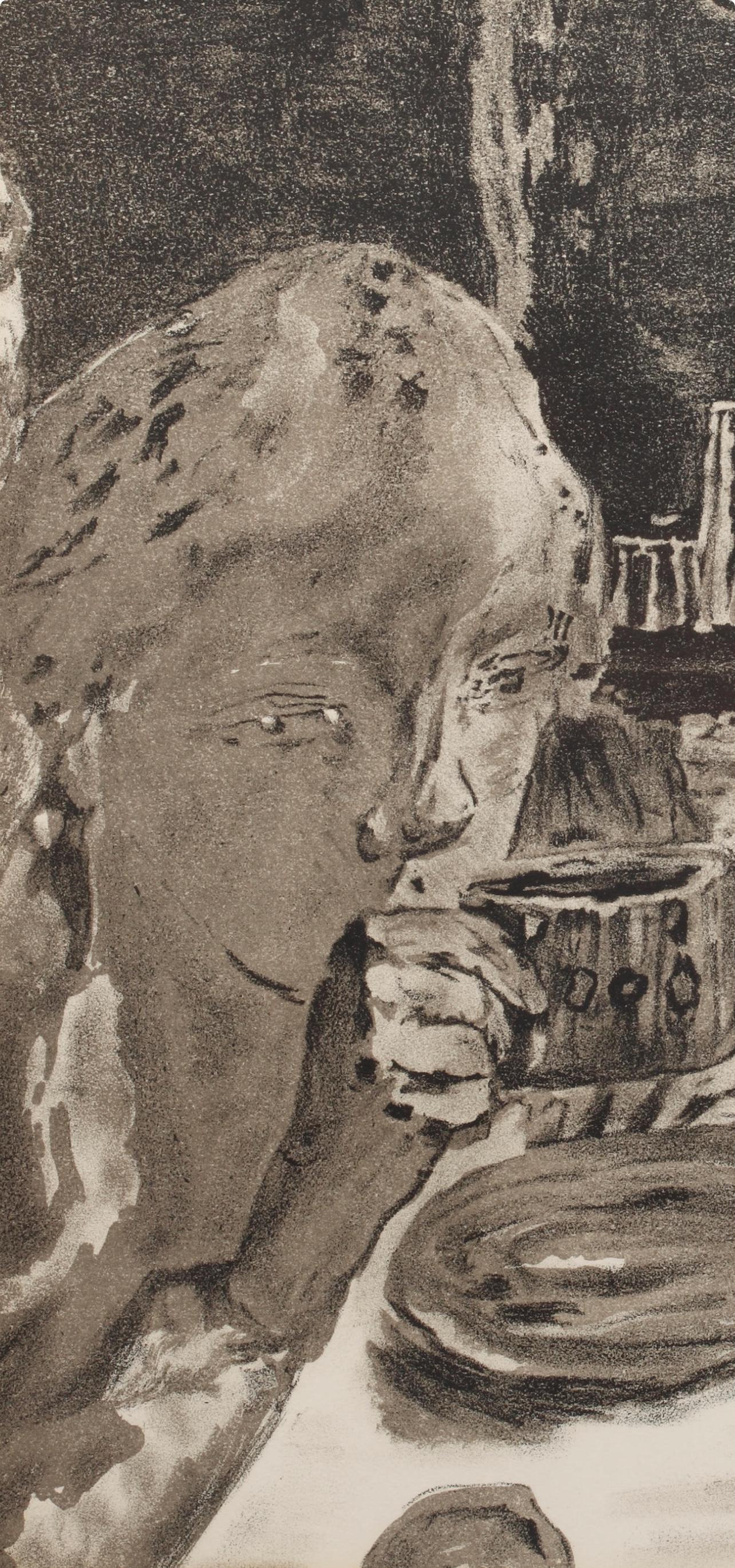 Das kleine Abendessen, Verve: Revue Artistique et Littéraire – Print von Pierre Bonnard