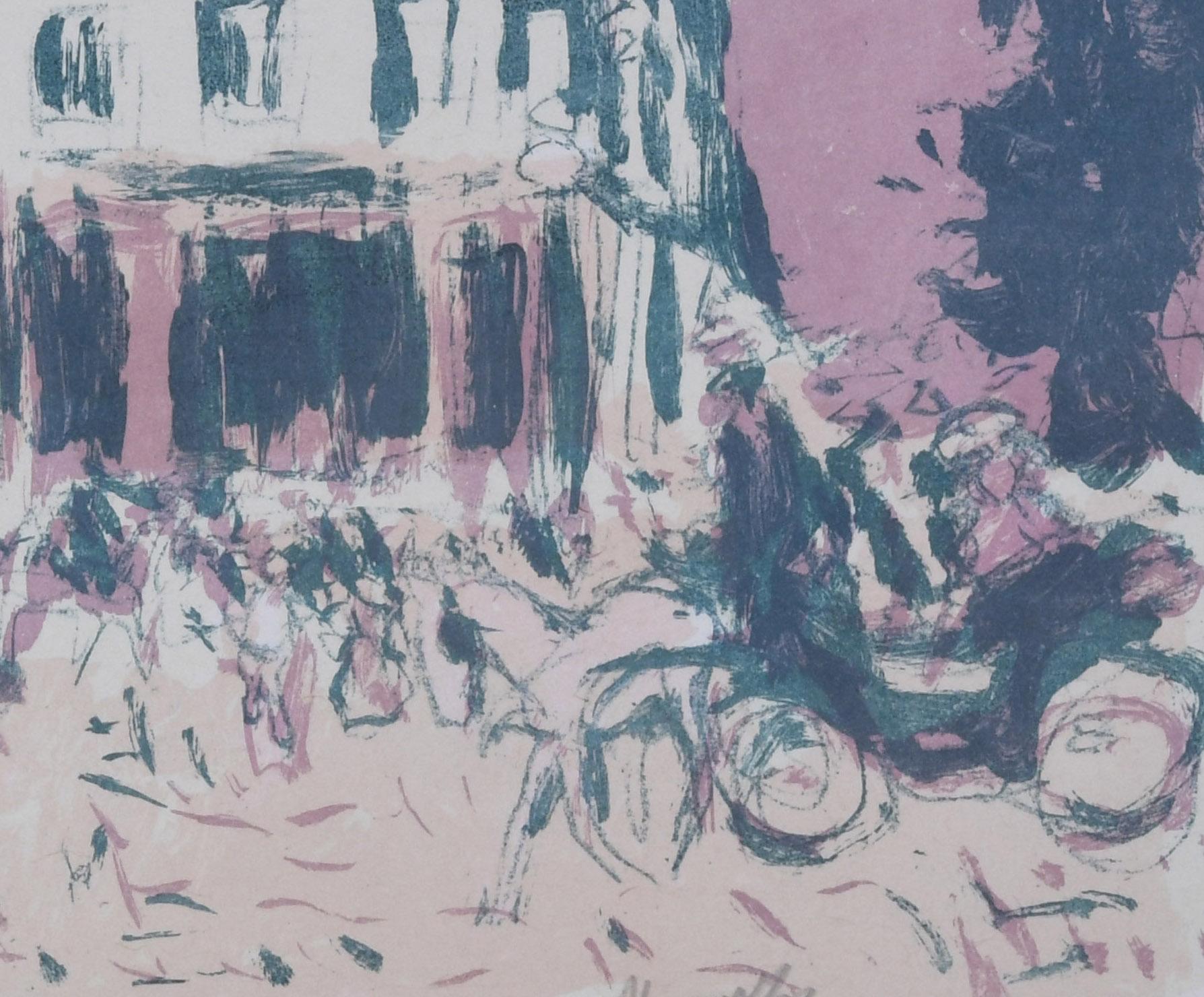 Les Boulevards - Gray Landscape Print by Pierre Bonnard
