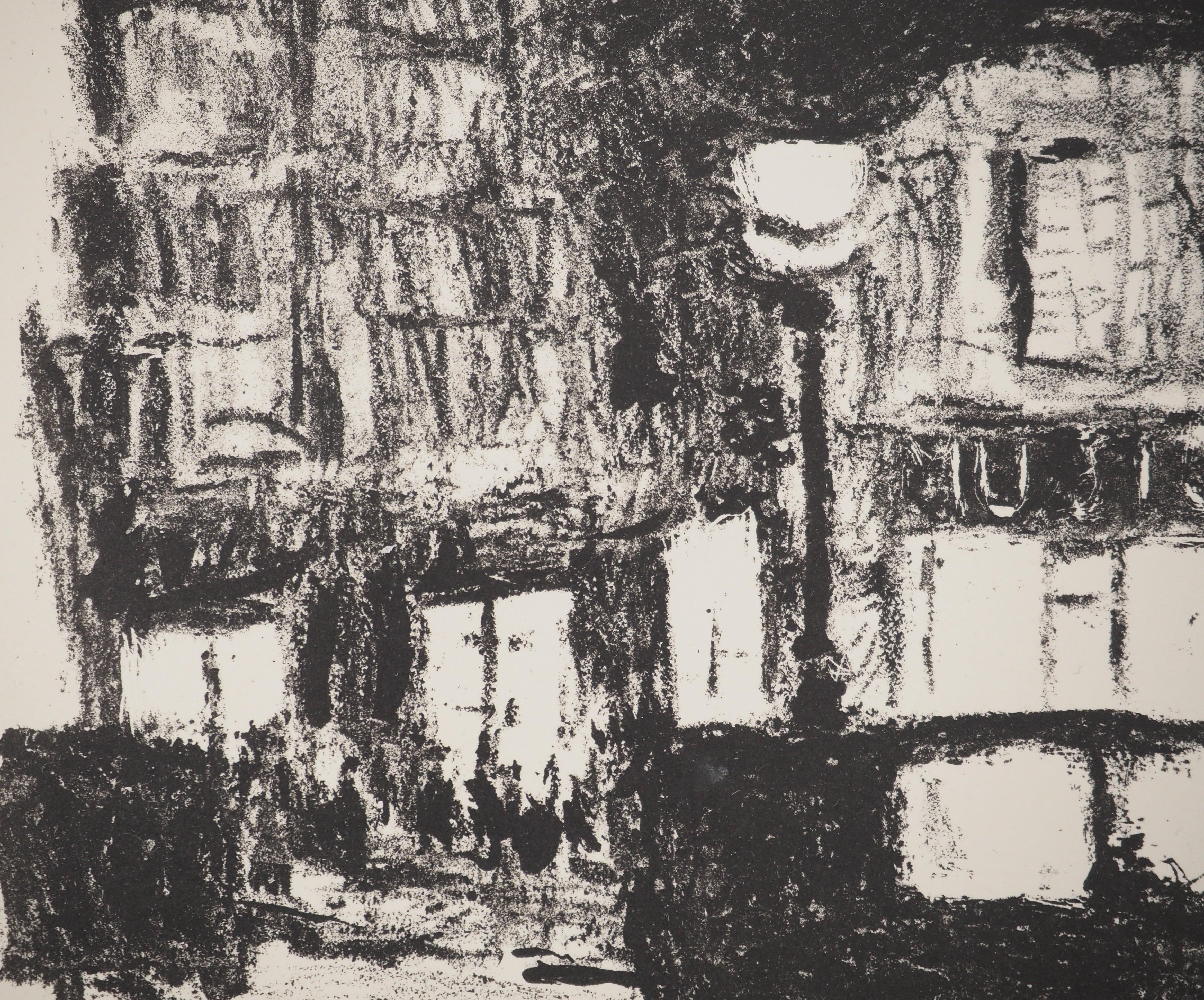 En la calle de París - Litografía original - Print de Pierre Bonnard