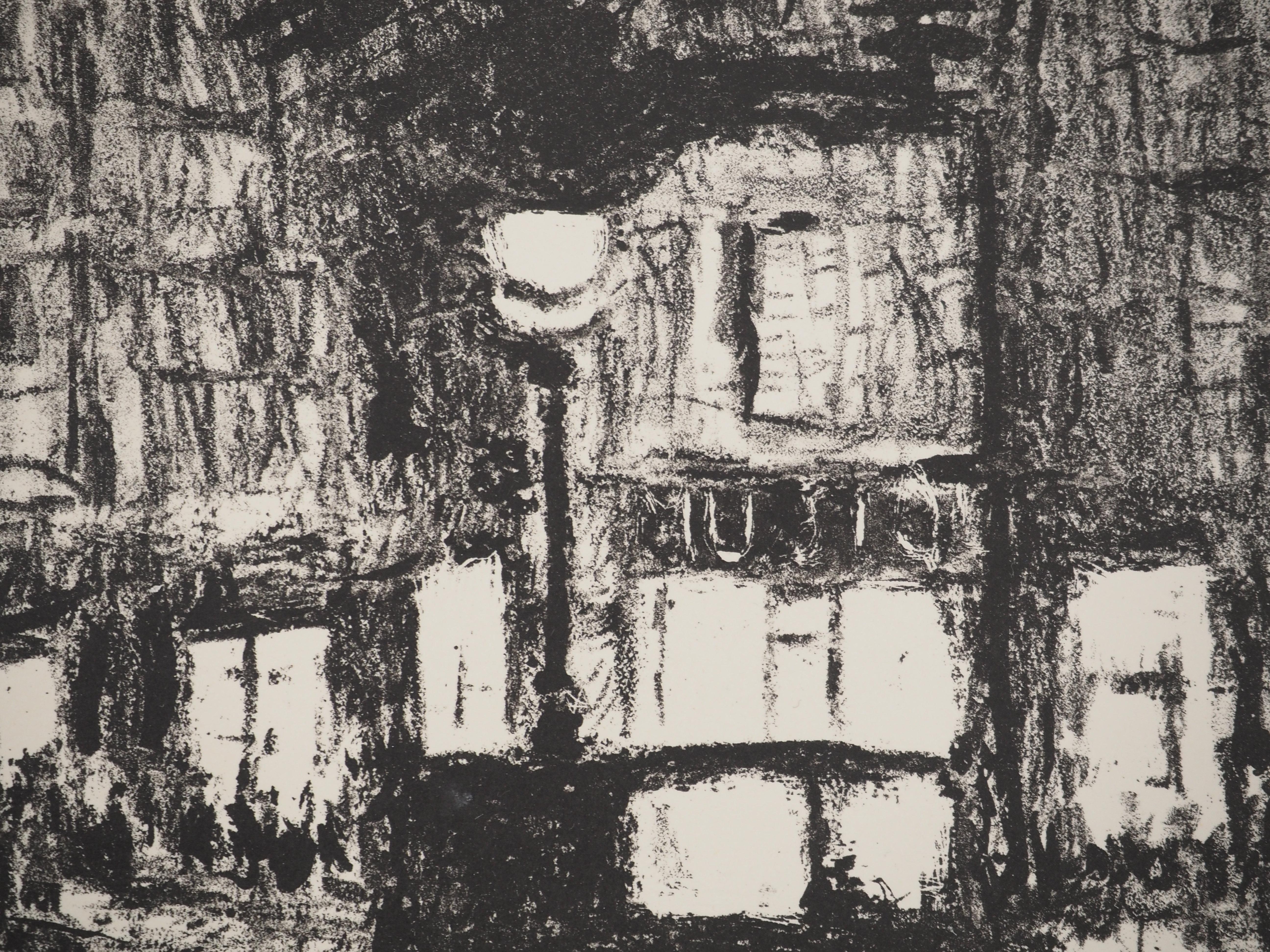 En la calle de París - Litografía original - Print Moderno de Pierre Bonnard