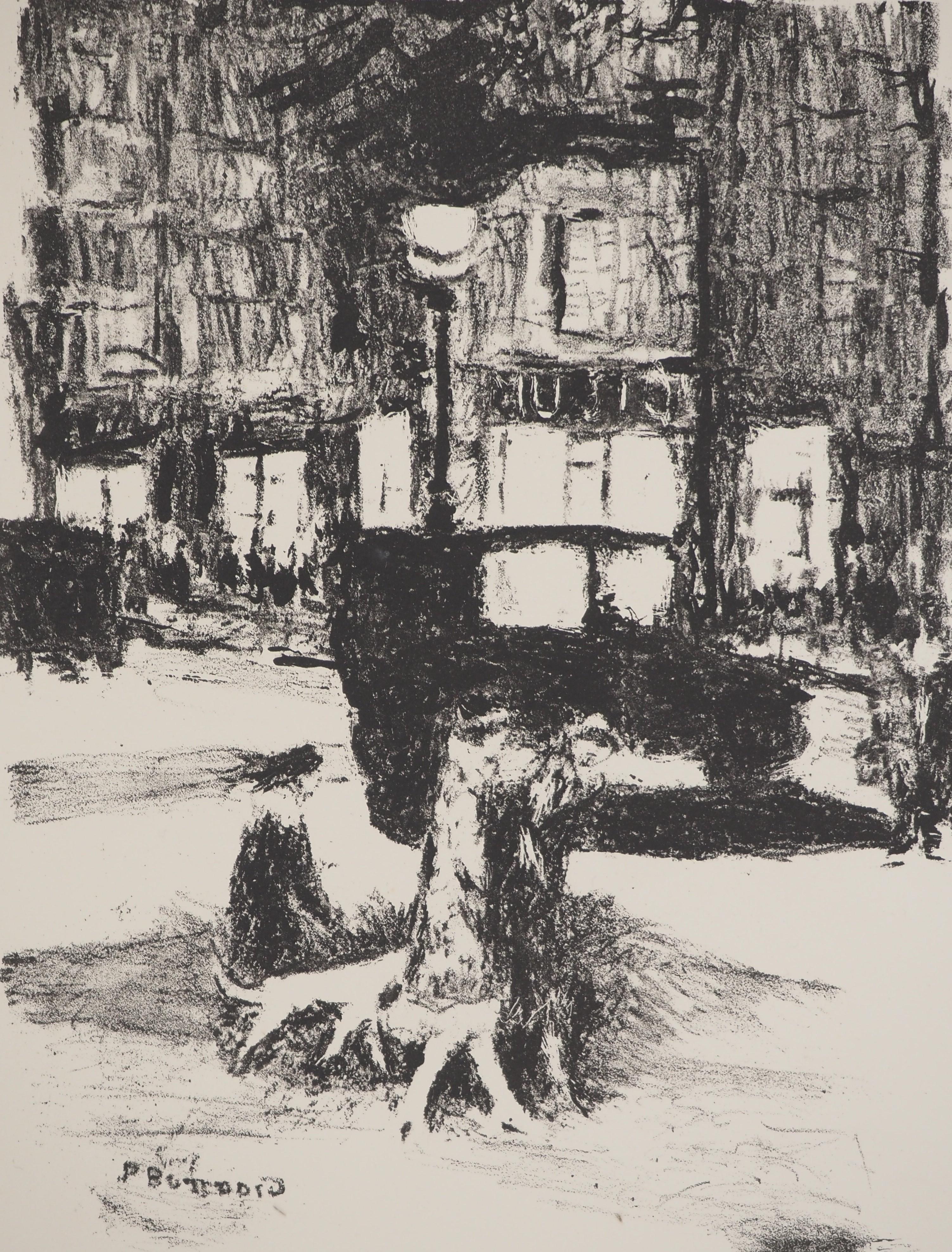 En la calle de París - Litografía original en venta 1