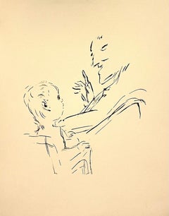 Pierre Bonnard Ltd Ed Lithograph Printed at Mourlot Paris 1958 Father and Son