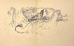 Lithographie de Pierre Bonnard ltd édition imprimée à Mourlot Paris 1958 Double page