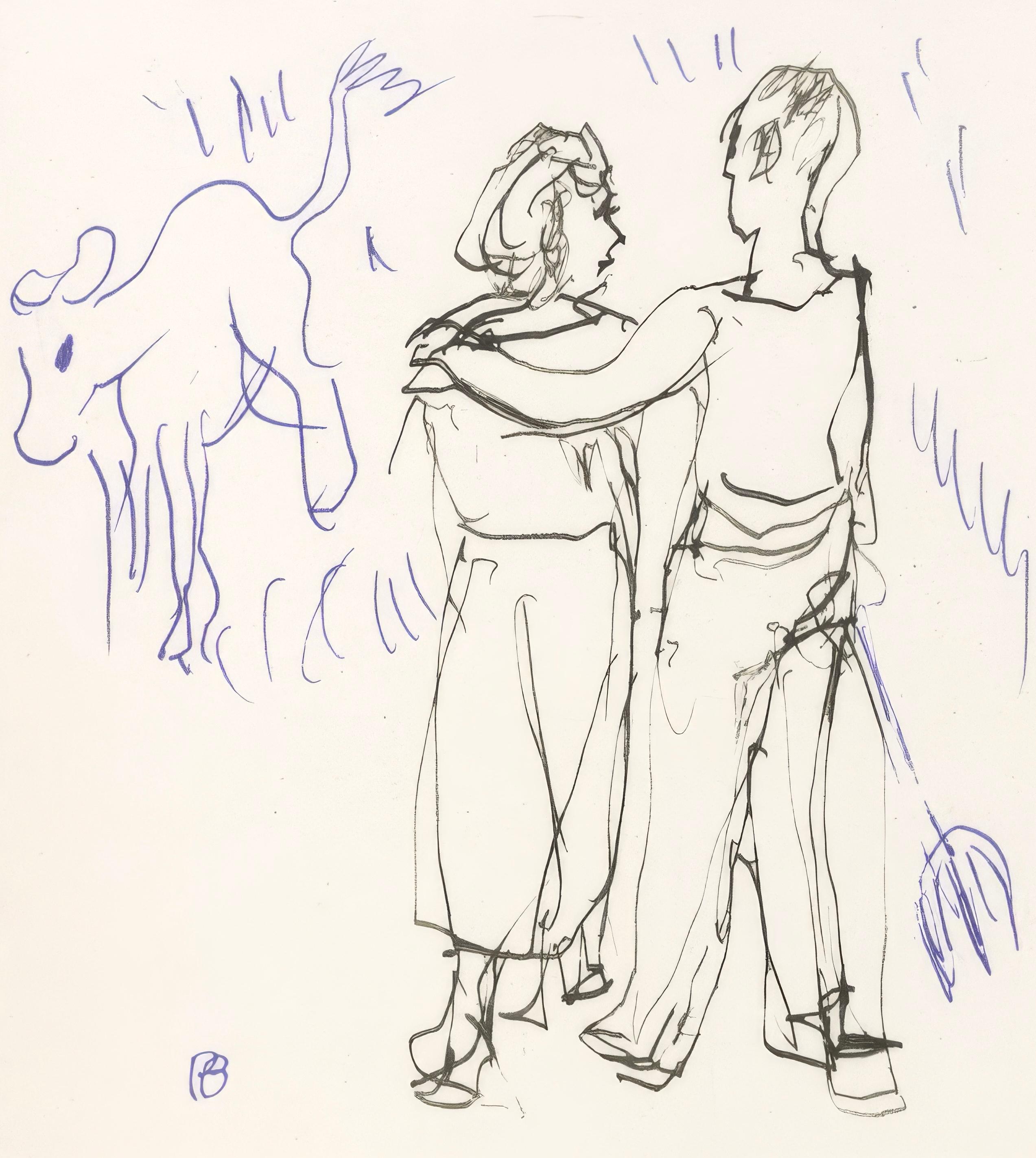 This exquisite lithograph by Pierre Bonnard (1867–1947), titled Sans titre (Untitled), from the album Pierre Bonnard, Correspondances, originates from the 1944 edition published by Editions de la Revue Verve, Paris, under the direction of Teriade,