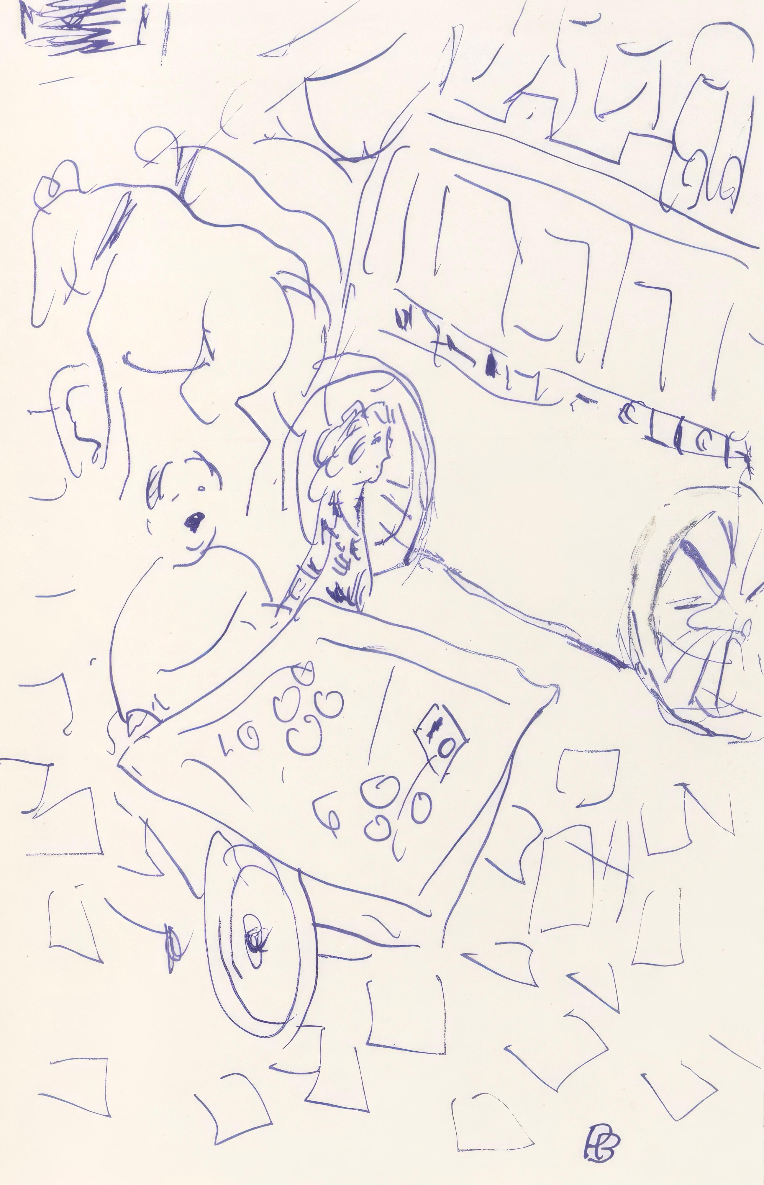This exquisite lithograph by Pierre Bonnard (1867–1947), titled Sans titre (Untitled), from the album Pierre Bonnard, Correspondances, originates from the 1944 edition published by Editions de la Revue Verve, Paris, under the direction of Teriade,