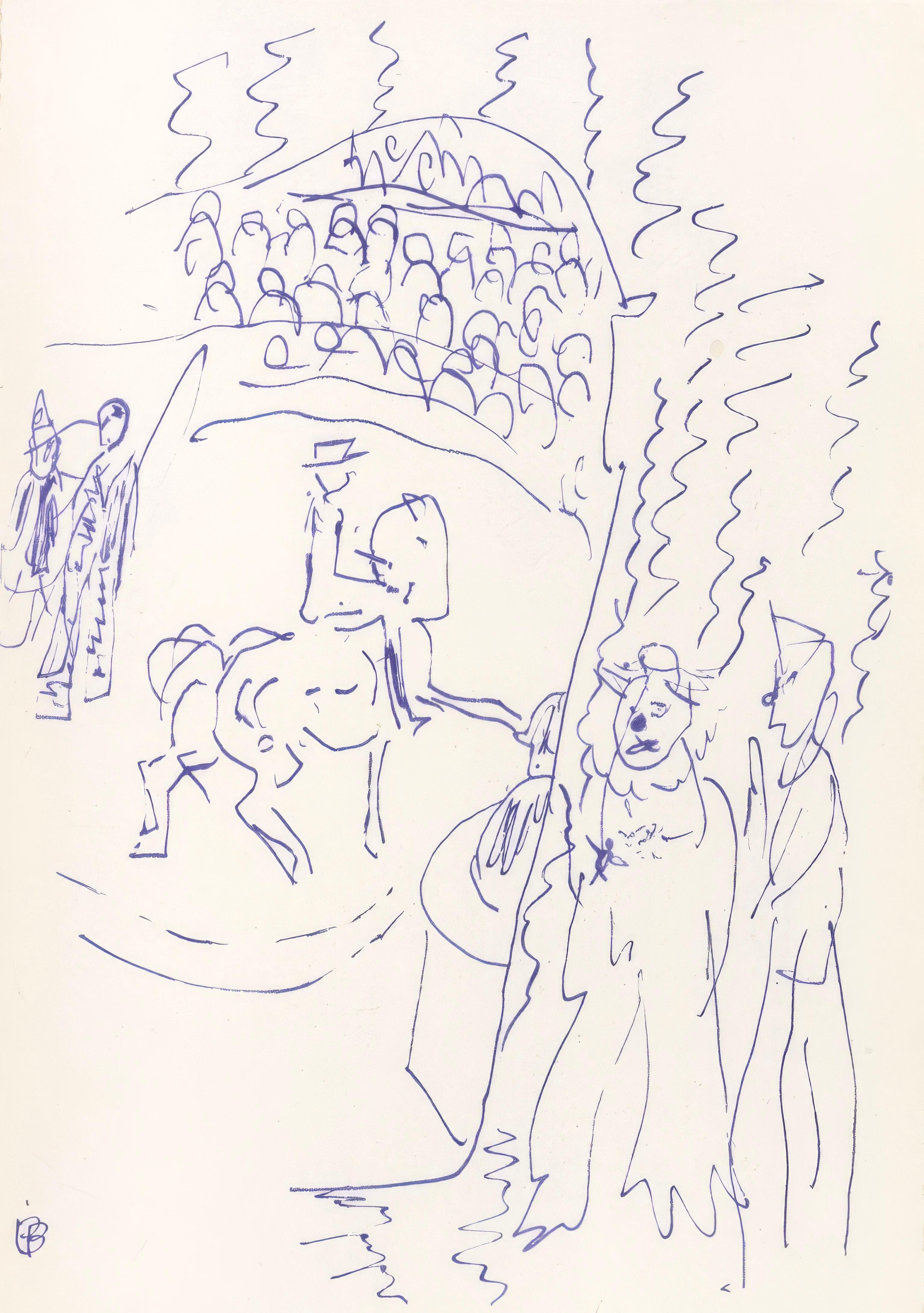 Cette exquise lithographie de Pierre Bonnard (1867-1947), intitulée Sans titre, tirée de l'album Pierre Bonnard, Correspondances, provient de l'édition de 1944 publiée par les Editions de la Revue Verve, Paris, sous la direction de Teriade, Editeur,