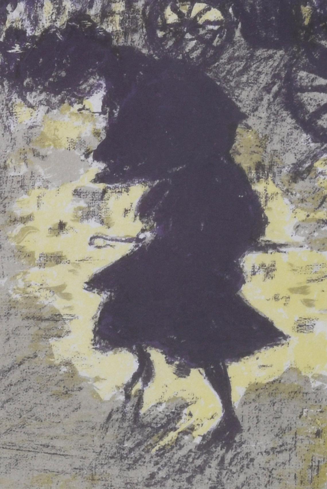 Place Le Soir (The Square at Evening) - Impressionist Print by Pierre Bonnard