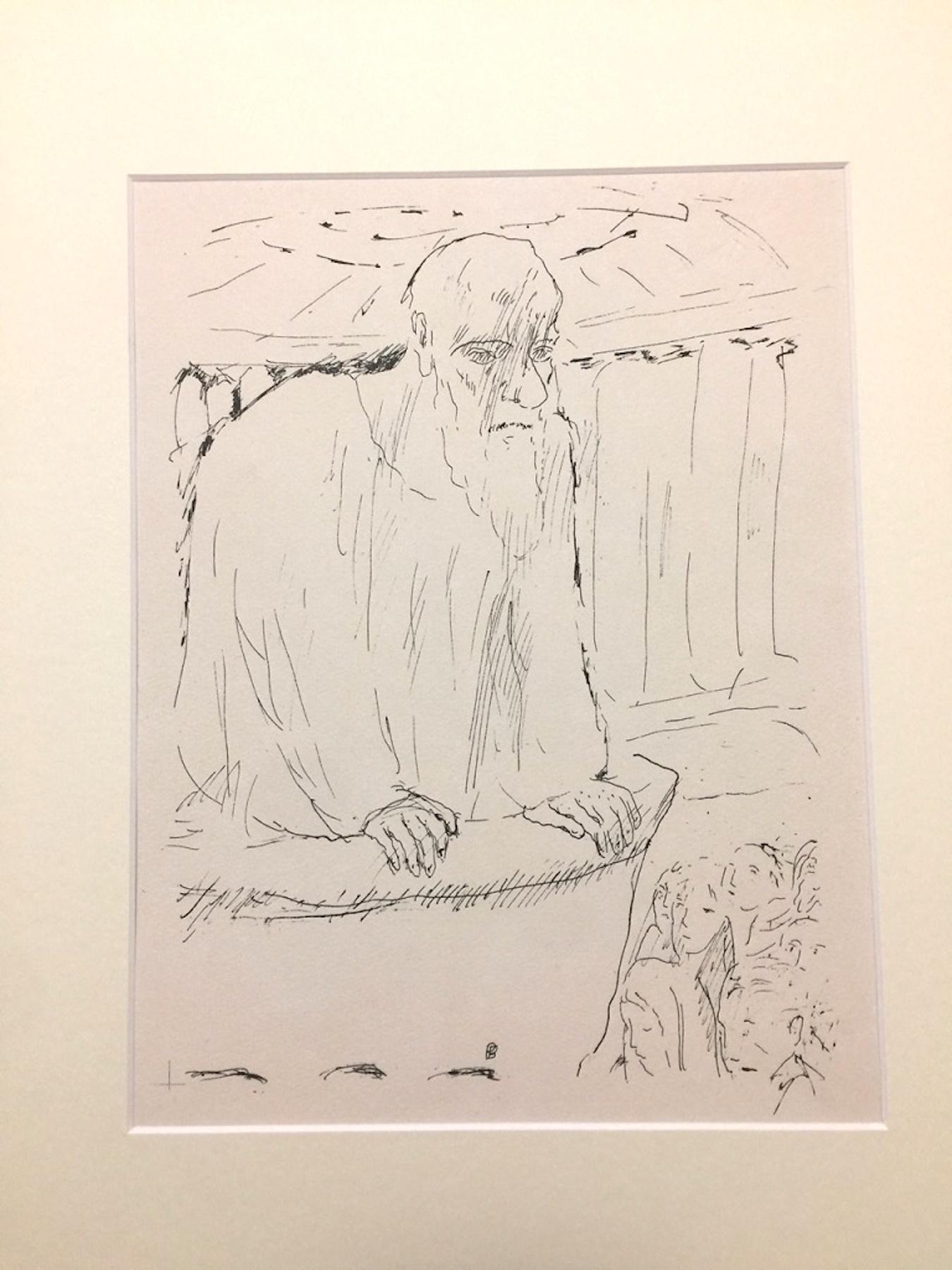 Le professeur - Lithographie originale de Pierre Bonnard - 1930