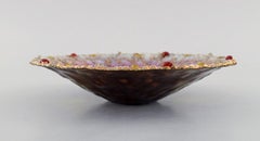 Pierre Bonnet for Limoges, Bronze bowl in enamel work, Mid-20th C