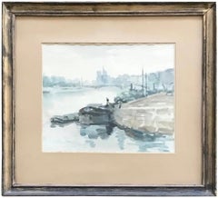 Pierre Bordeaux, vue de la Seine à Paris, 1934