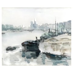 Pierre Bordeaux, Paris View of the Seine, 1934