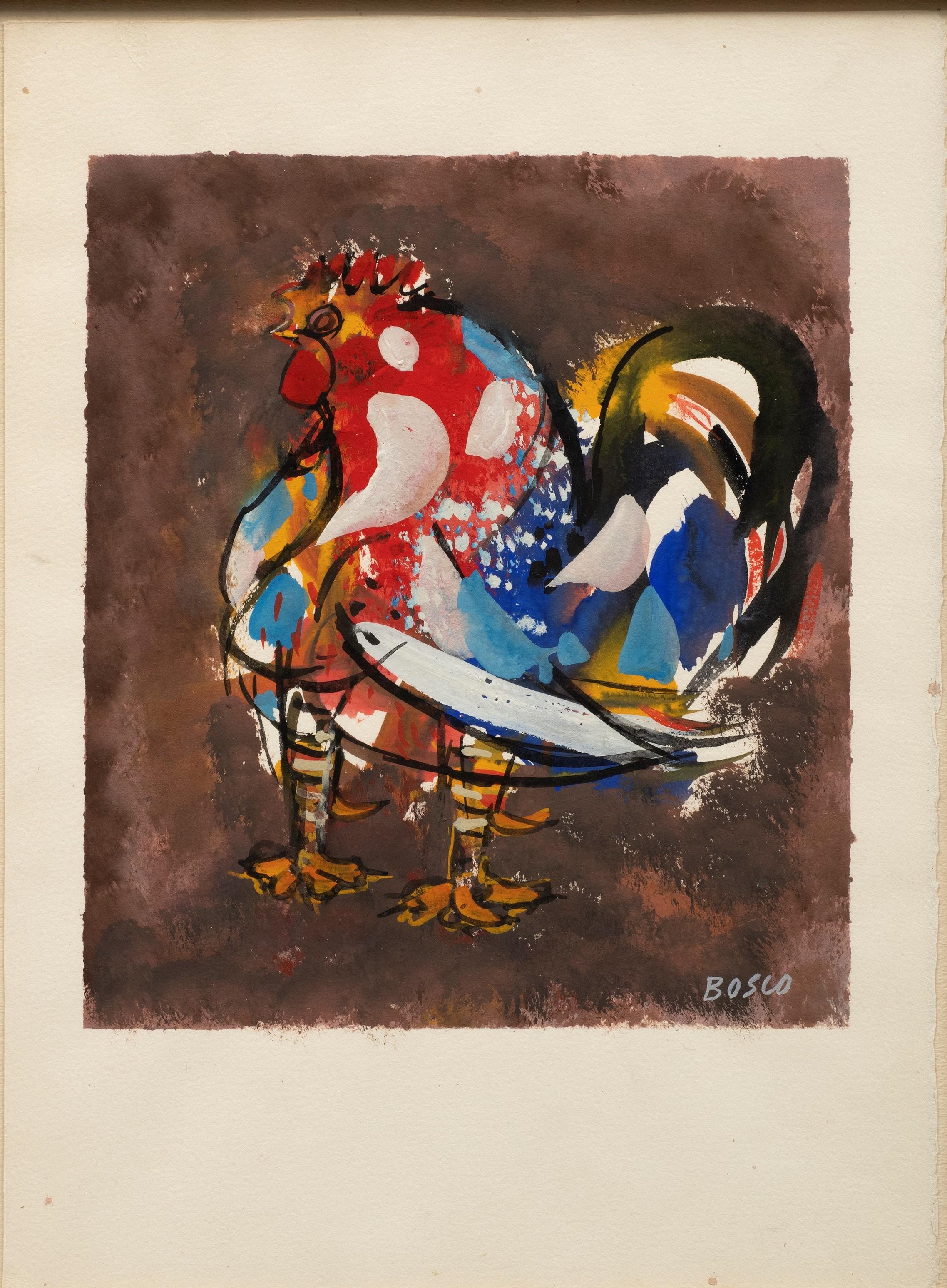 Portrait d'animal du milieu du siècle dernier : « Rooster » de Pierre Bosco (1909-1993) en vente 1