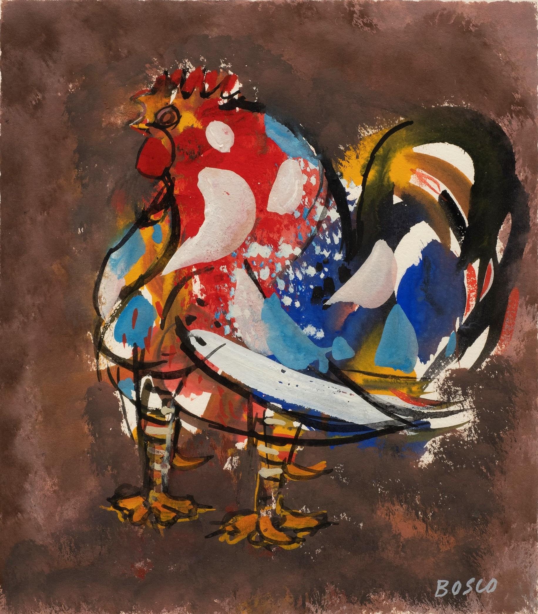 Portrait d'animal du milieu du siècle dernier : « Rooster » de Pierre Bosco (1909-1993) en vente 2