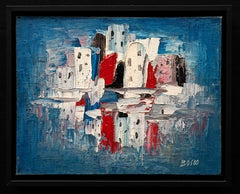 Mid-Century „The Blue Village“ Pierre Bosco #50 F (Italien/Frankreich, 1909-1993)