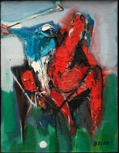 "The Polo Player" Pierre Bosco (Italy/France) 1909-1993) circa 1950s