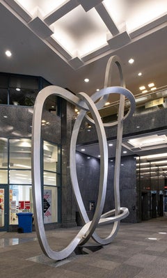 The Fox - grande sculpture en aluminium