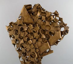 Pierre Bouvet, France. Colossal modernist brass sculpture. Late 20th century.