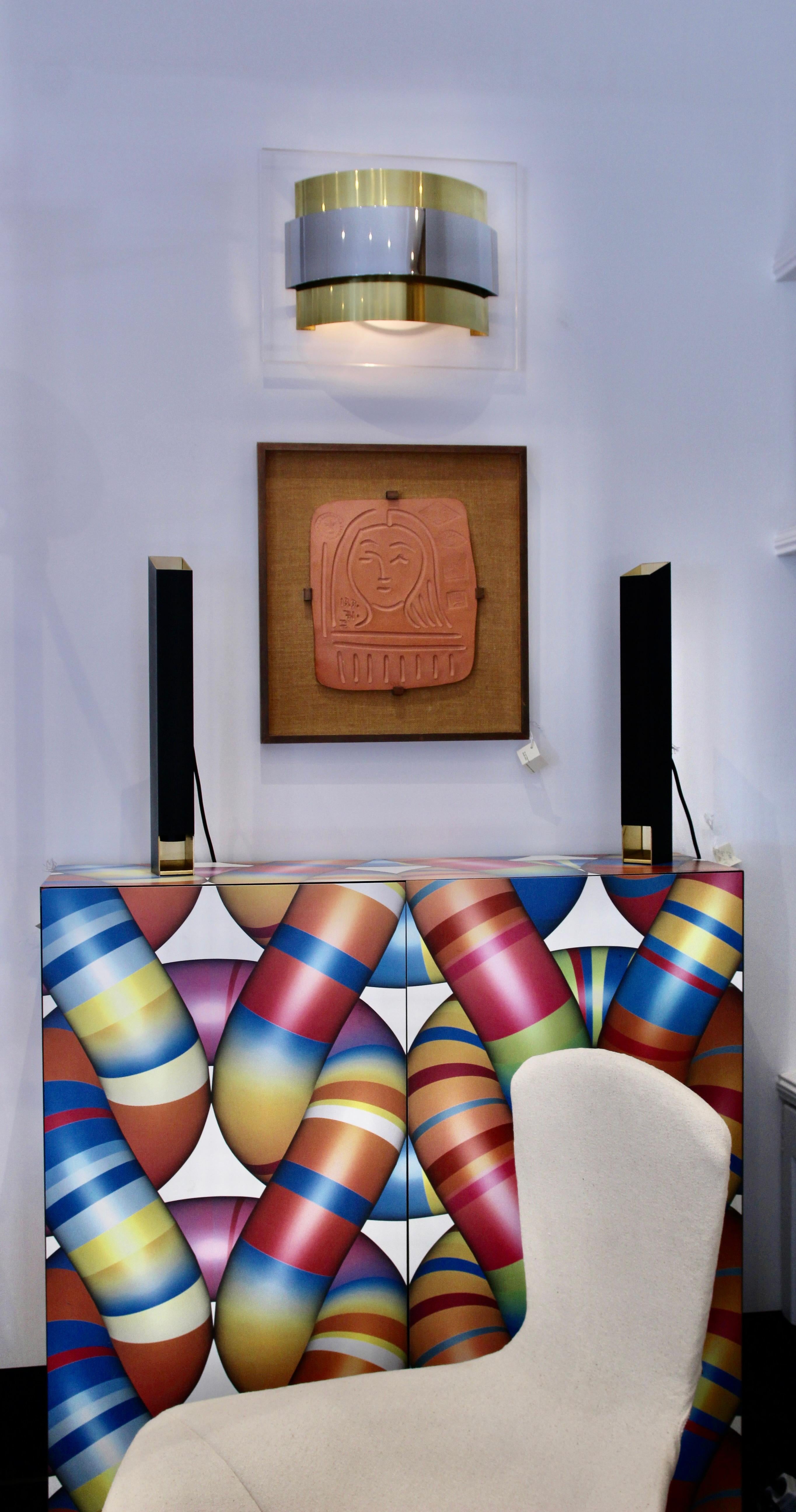 Brass Pierre Cardin '1922-2020', Pair of Sconces, France, circa 1970