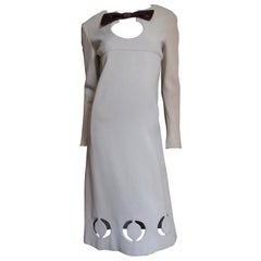 circle cut out dress Pierre Cardin 1960s Dress with Cut out Hem