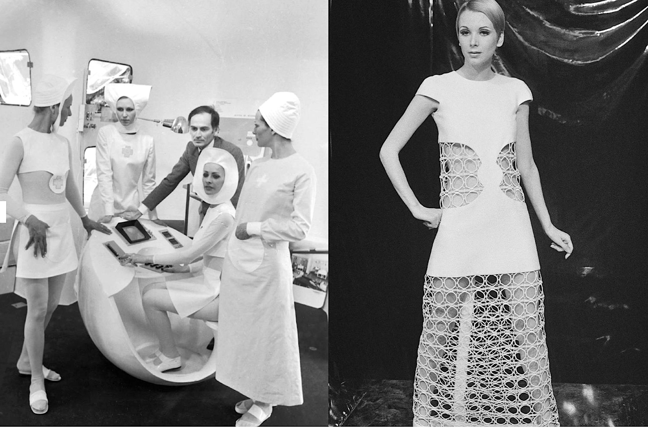 Pierre Cardin iconic 60s vintage sleeves & midriff transparent mesh white dress

Pierre Cardin: 