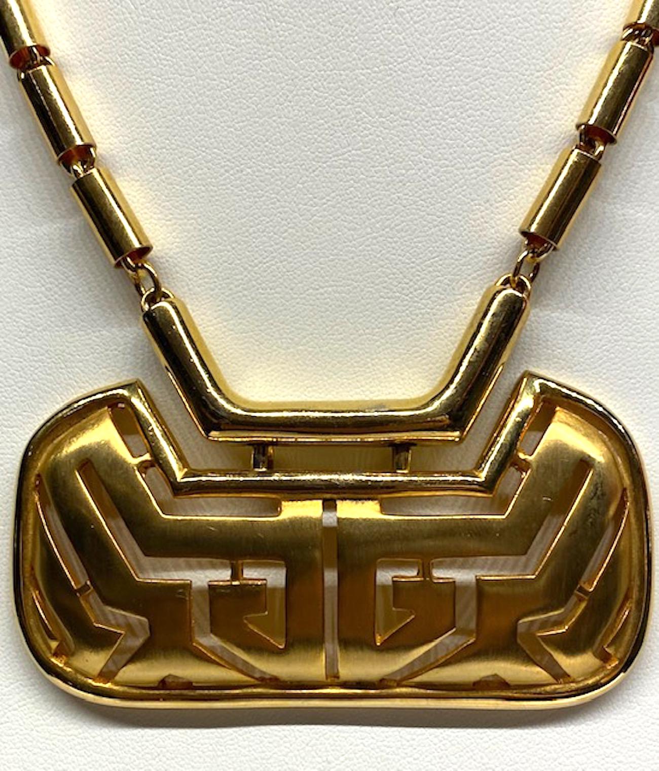 Pierre Cardin 1970/80s Pendant Necklace In Good Condition In New York, NY