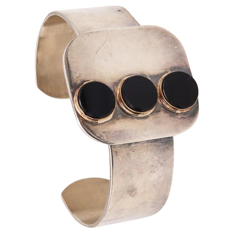 Konstantino Iliada, manchette en argent sterling et or 18 carats et