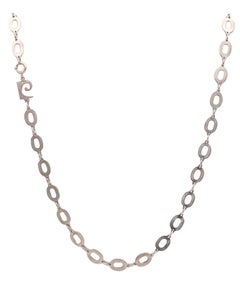 Pierre Cardin Paris 1970 Collana lunga Sautoir Modernista in Argento 925