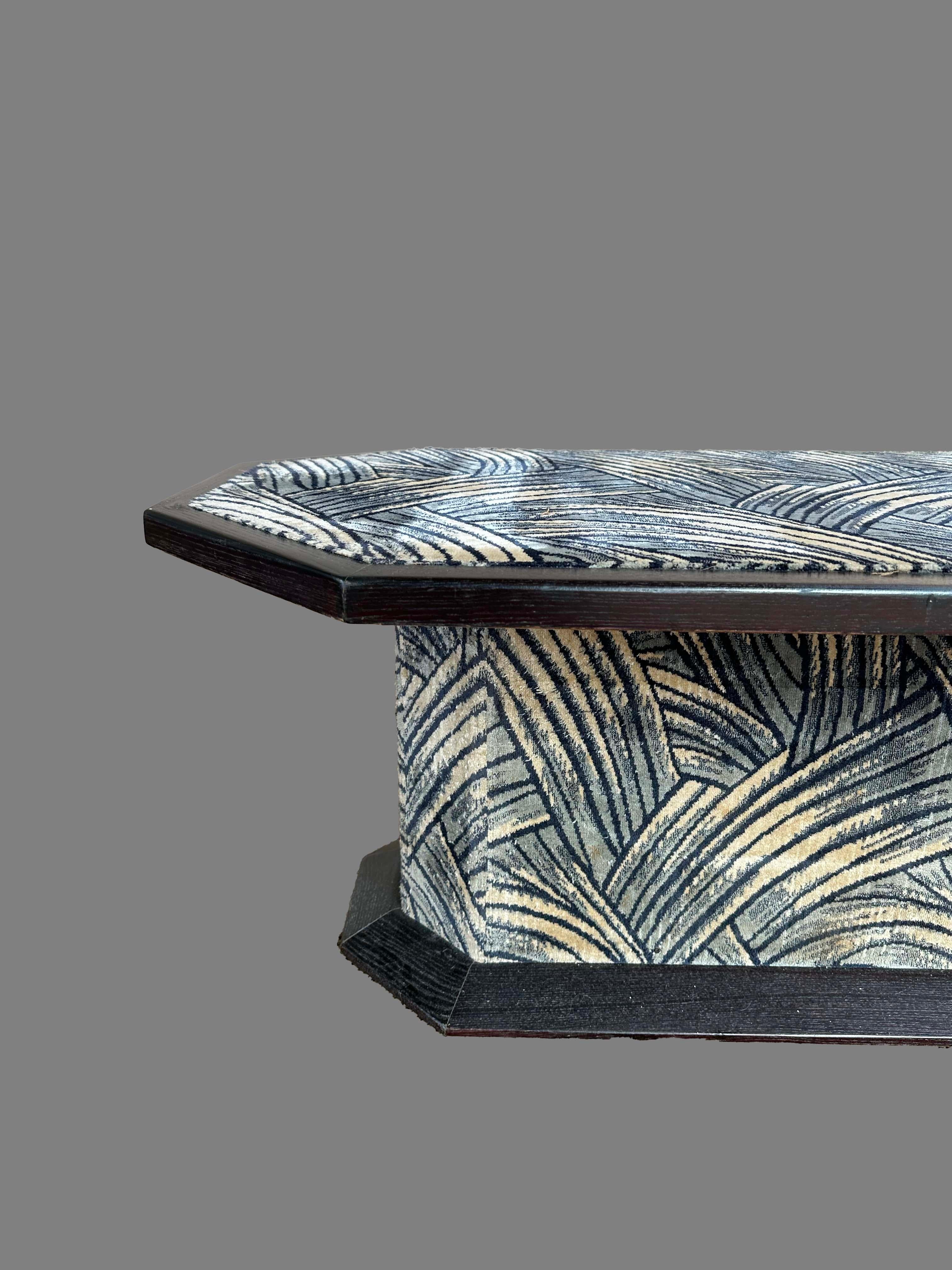 Pierre Cardin 1970s upholstered velvet coffee table  For Sale 7