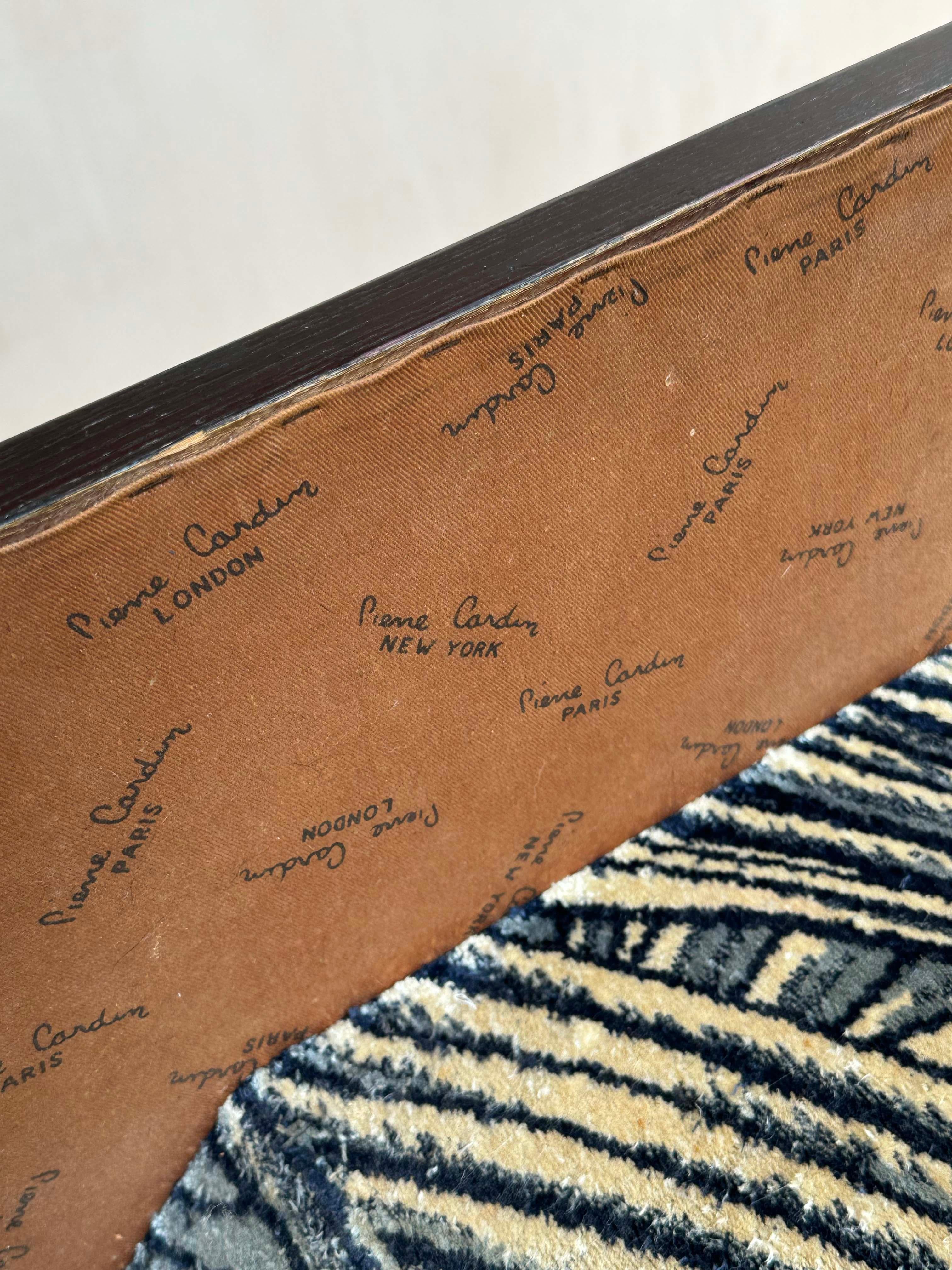 Velvet Pierre Cardin 1970s upholstered velvet coffee table  For Sale