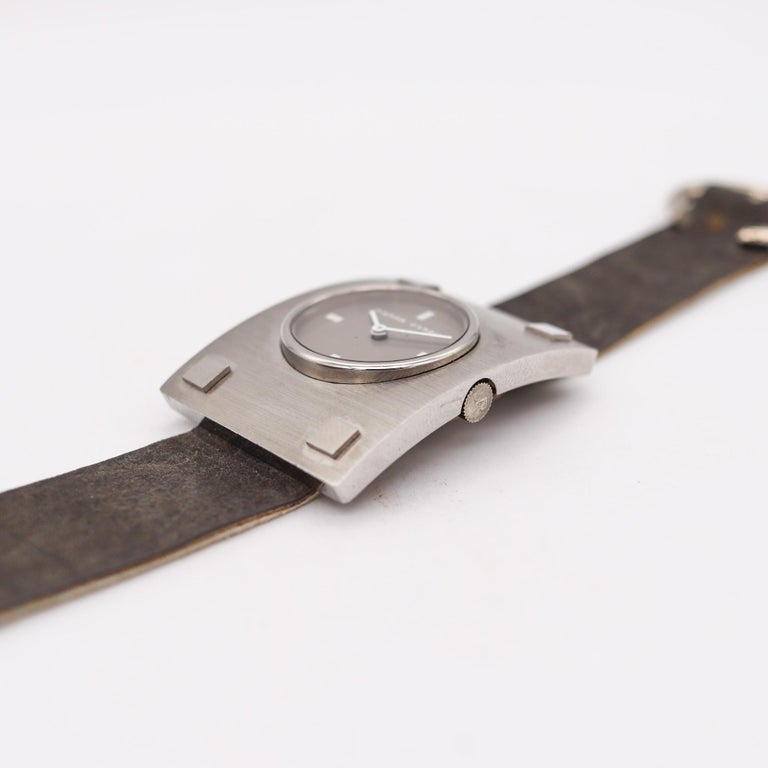 Montre Vintage Mécanique Pierre Cardin Jaeger-LeCoultre PC110 Space Age - Années 70, Cadran Blanc - Manque Bracelet