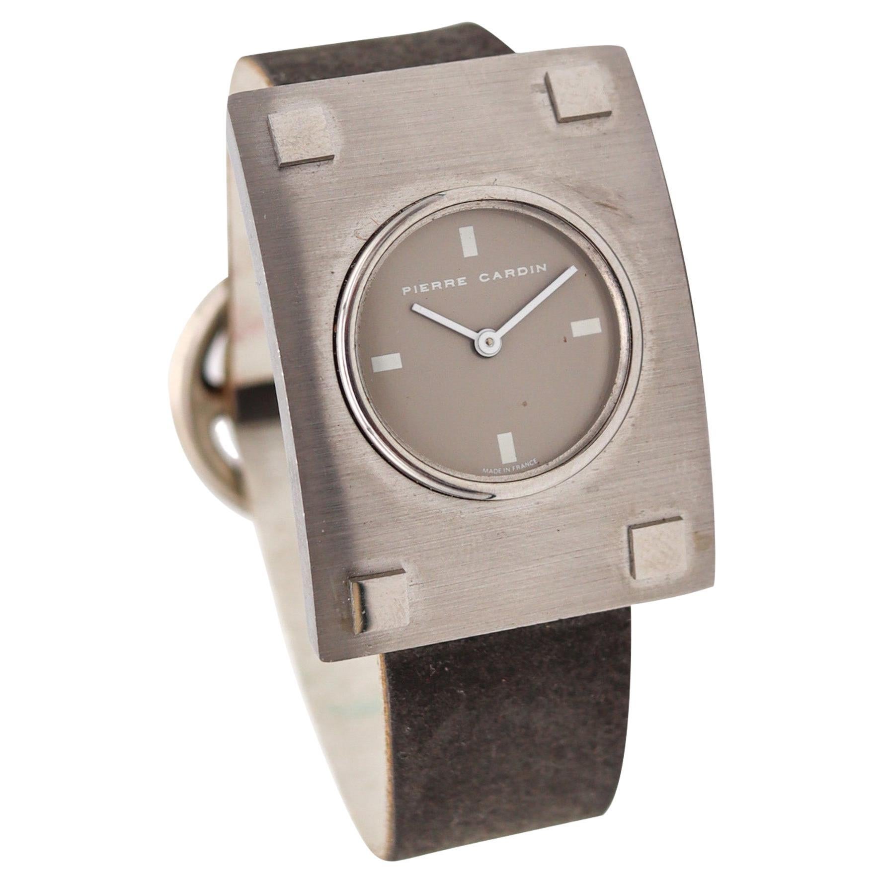 Pierre Cardin 1971 by Jaeger Lecoultre Pc-123 Retro Wrist Watch in Stainless For Sale