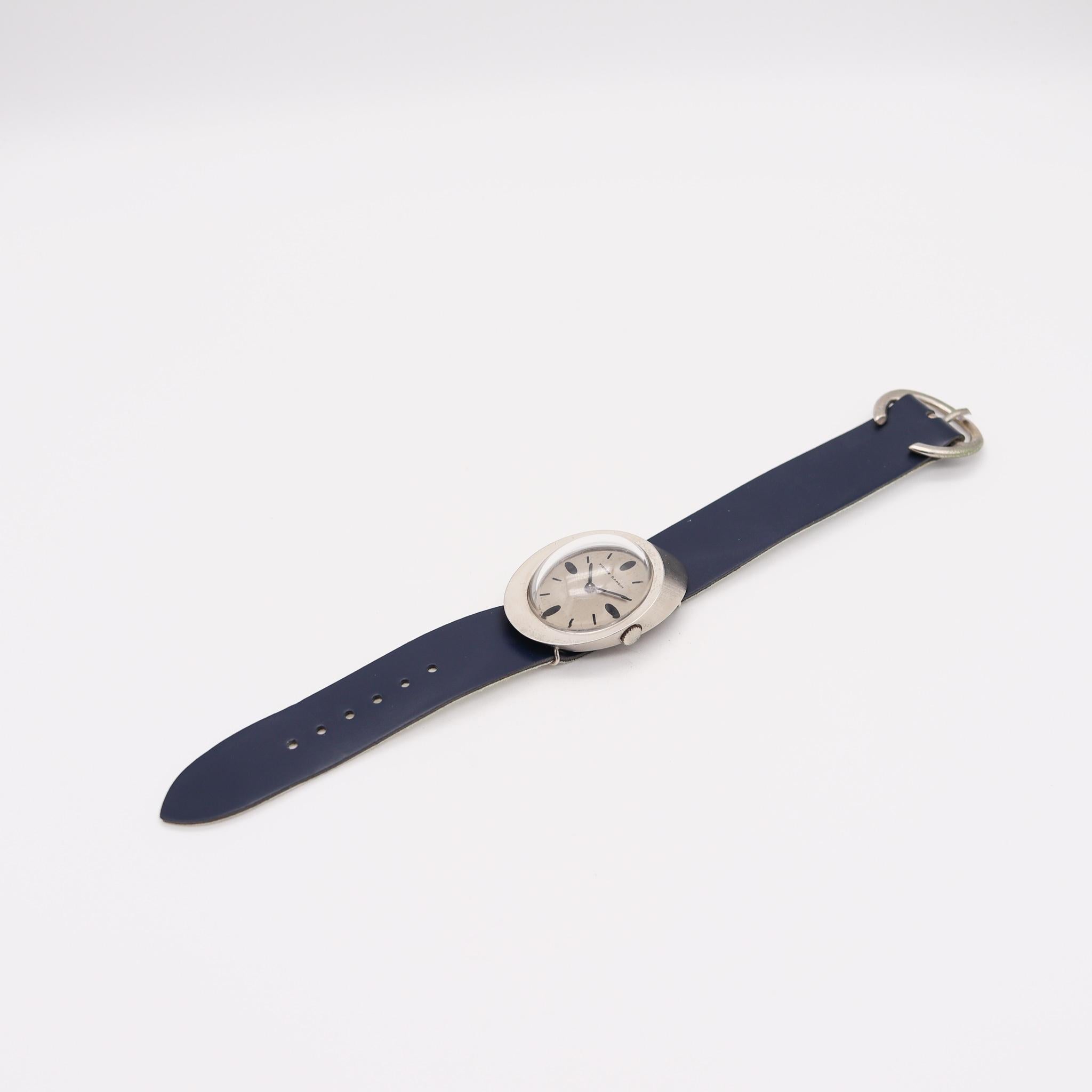 Jaeger-LeCoultre PC107 Handgelenkuhr, entworfen von Pierre Cardin.

Fabelhafte Retro-Armbanduhr, entworfen in Frankreich vom Pariser Modedesigner Pierre Cardin im Jahr 1971. Diese schöne und seltene Uhr ist das Pierre Cardin Modell PC107, und wurde