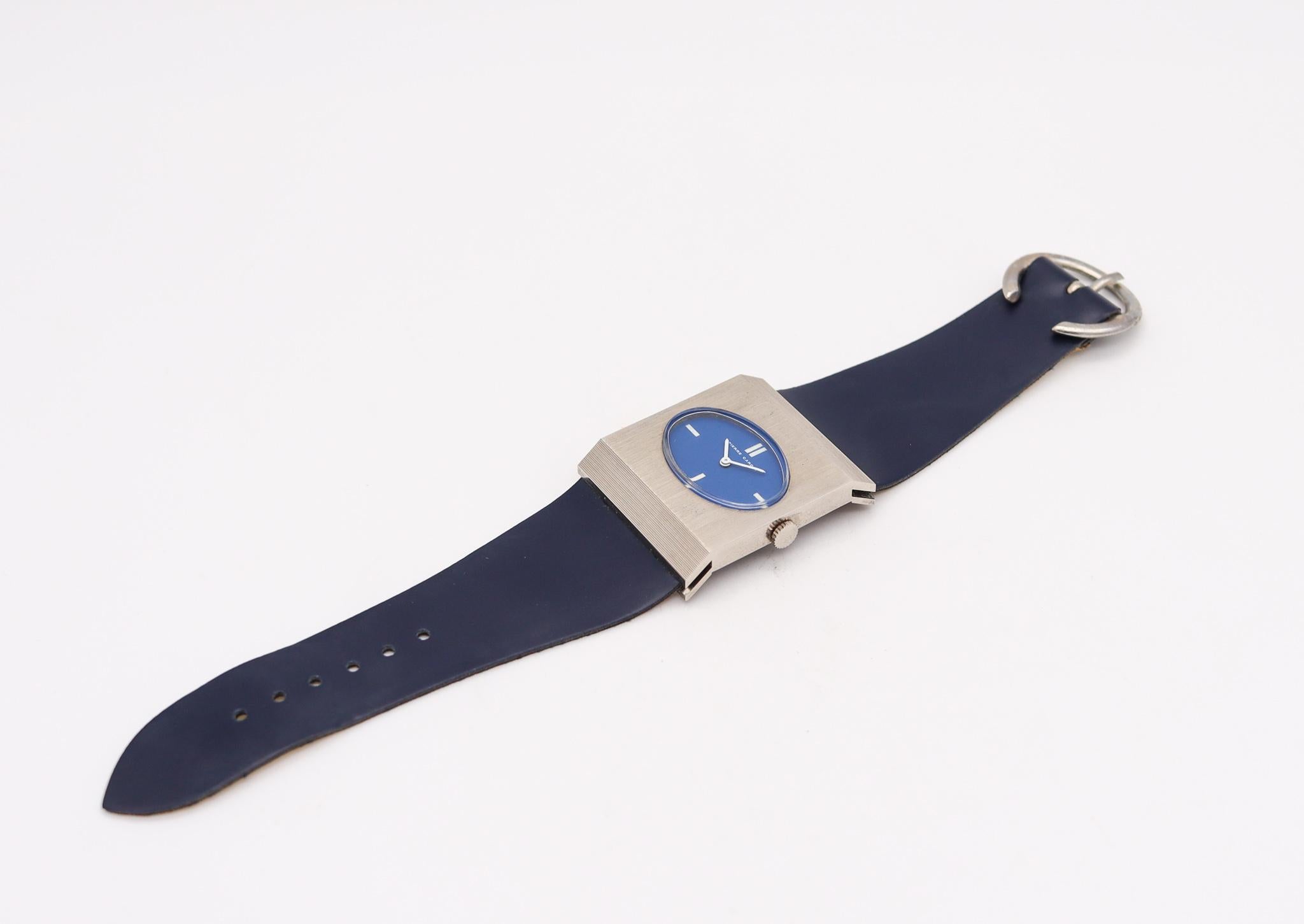 Modernist Pierre Cardin 1971 by Jaeger Lecoultre Retro PC103 Squared Wrist Watch Stainless
