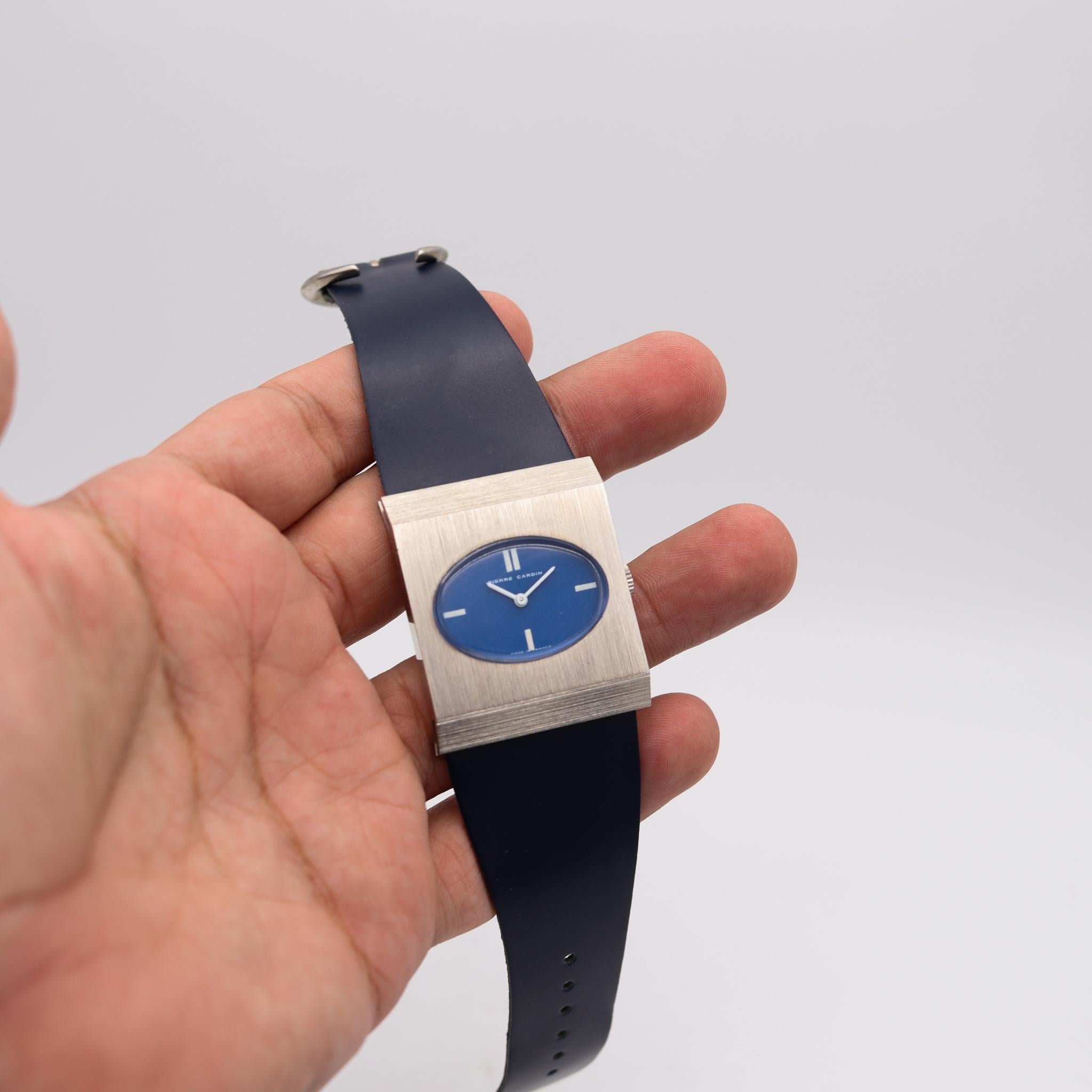 Women's or Men's Pierre Cardin 1971 by Jaeger Lecoultre Retro PC103 Squared Wrist Watch Stainless